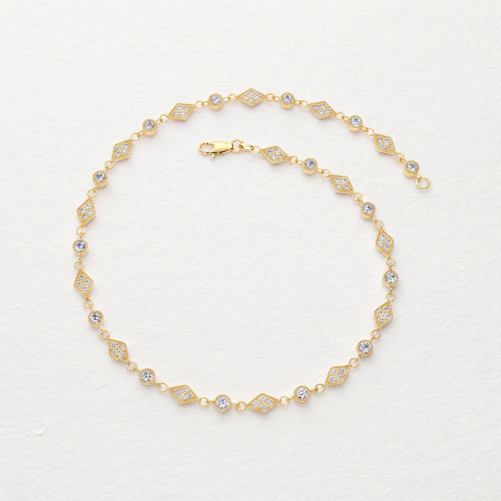 Geometric Diamond Station Bracelet