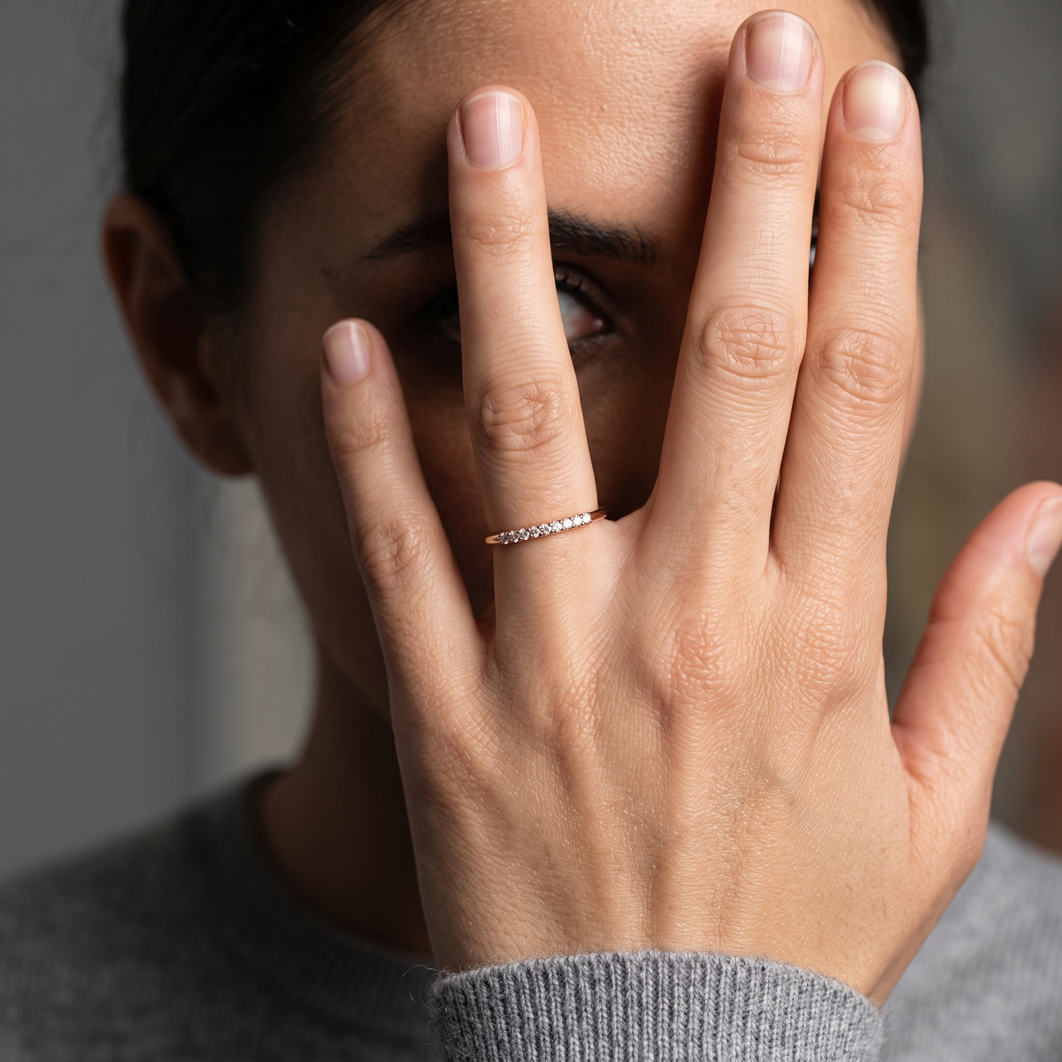 Round Diamond Half Eternity Bangle