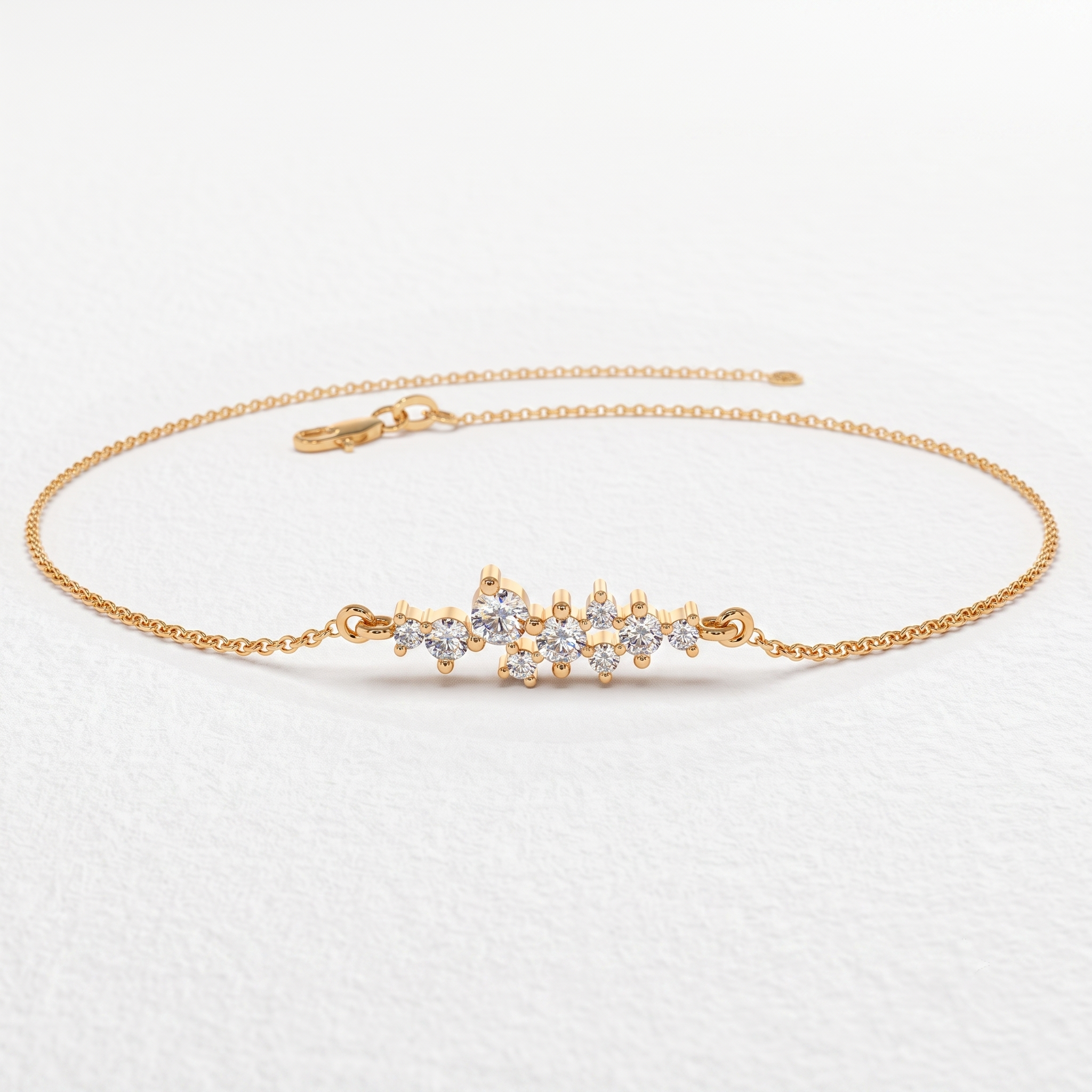 Cluster Diamond Bracelet