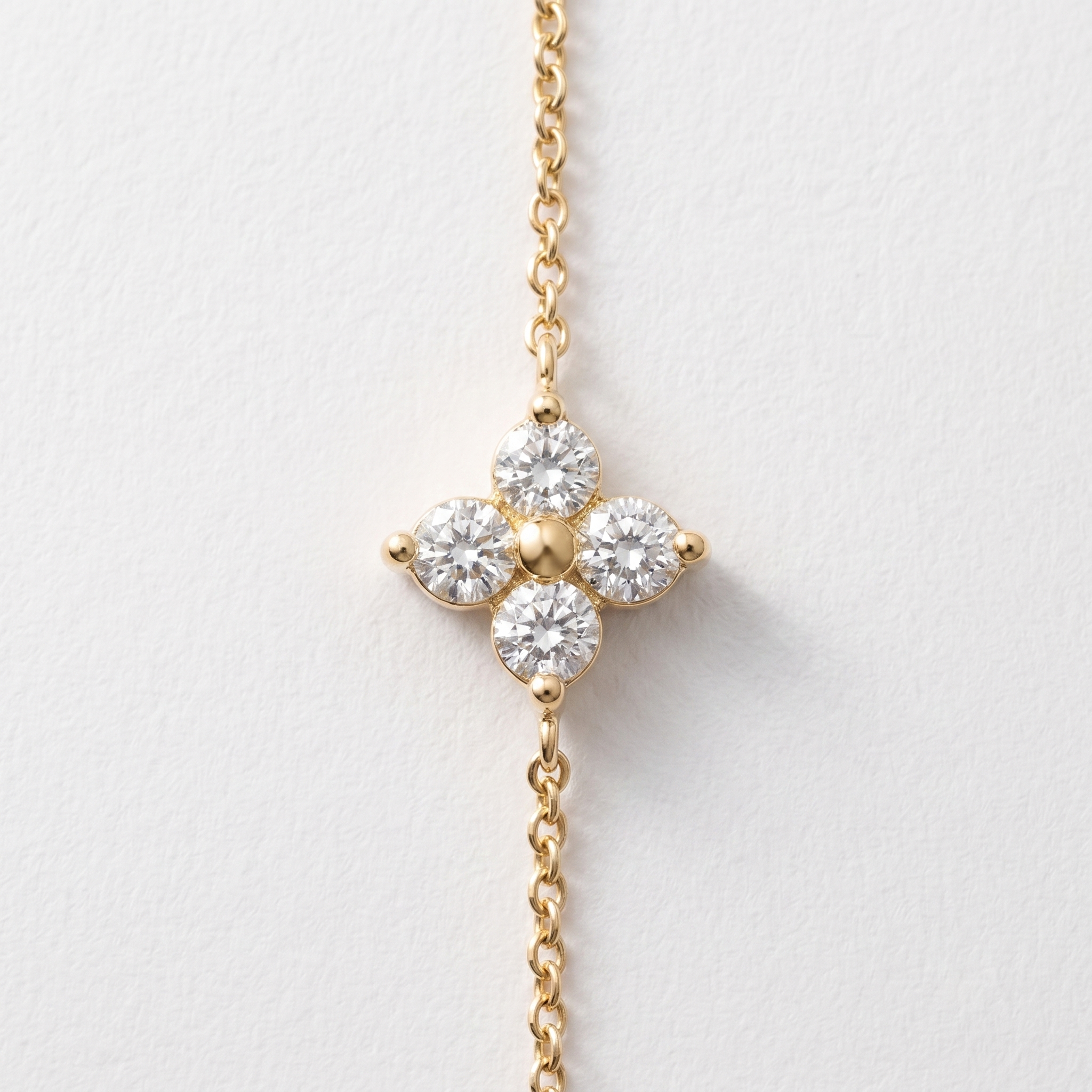 Four Stone Clover Bracelet