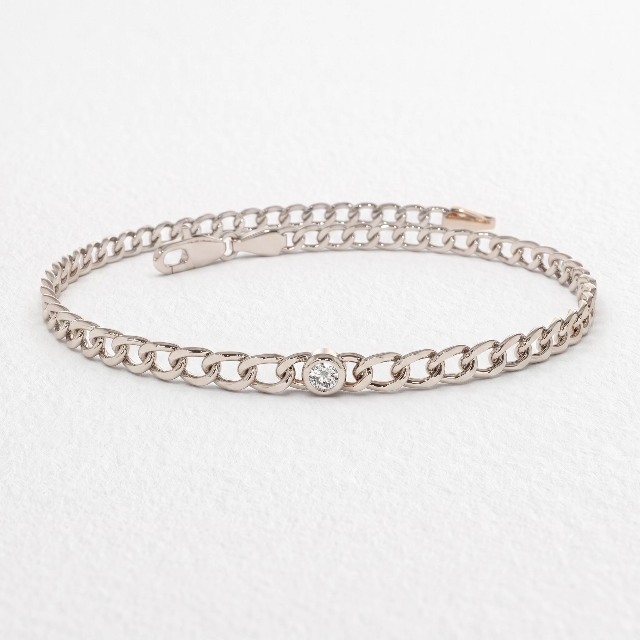 Curb Chain Diamond Bracelet