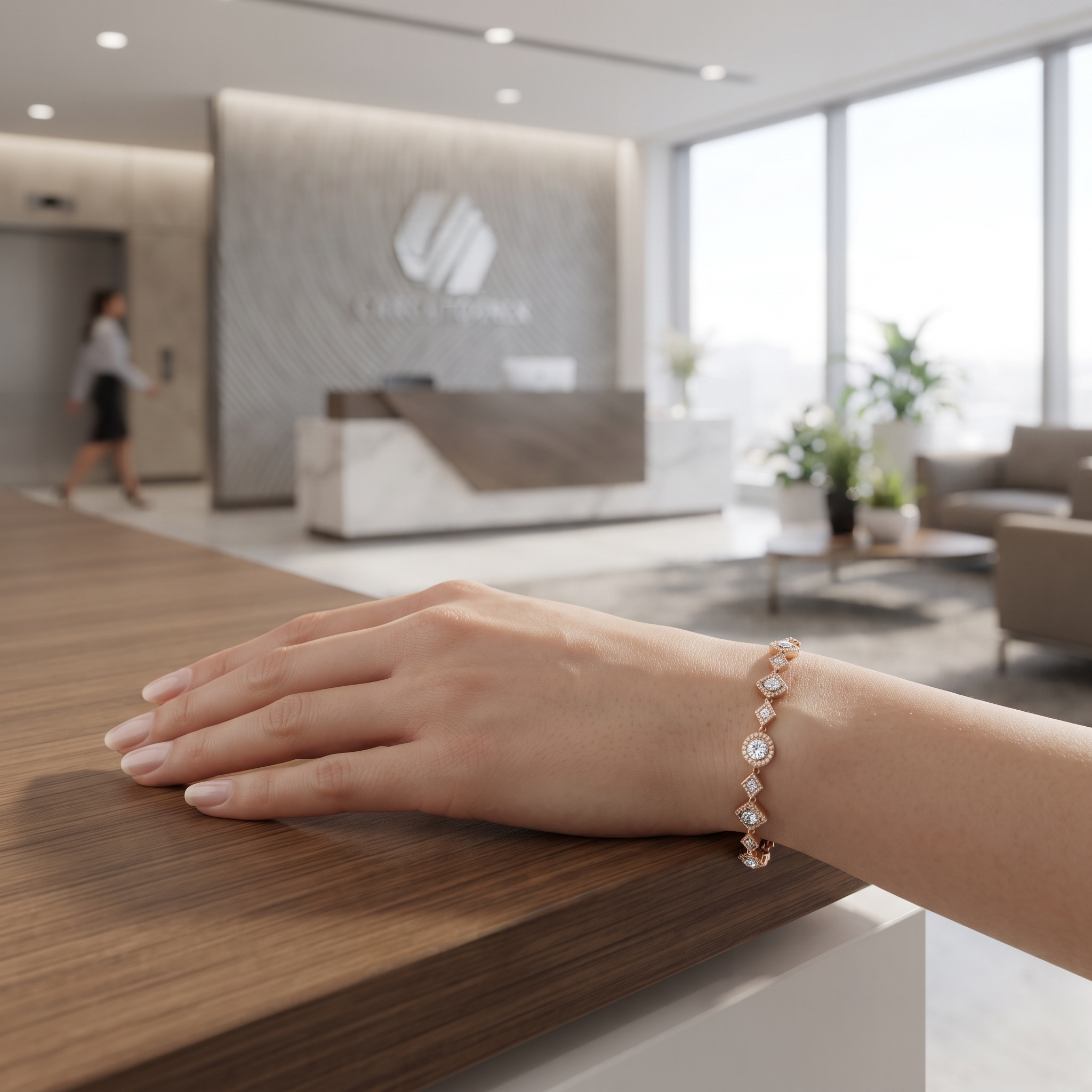 Geometric Diamond Station Bracelet