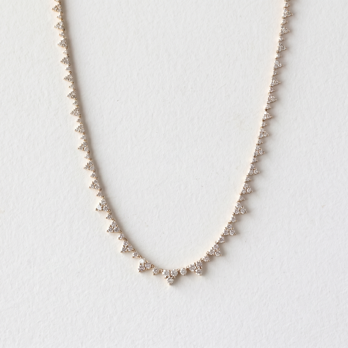 Floral Cluster Diamond Necklace