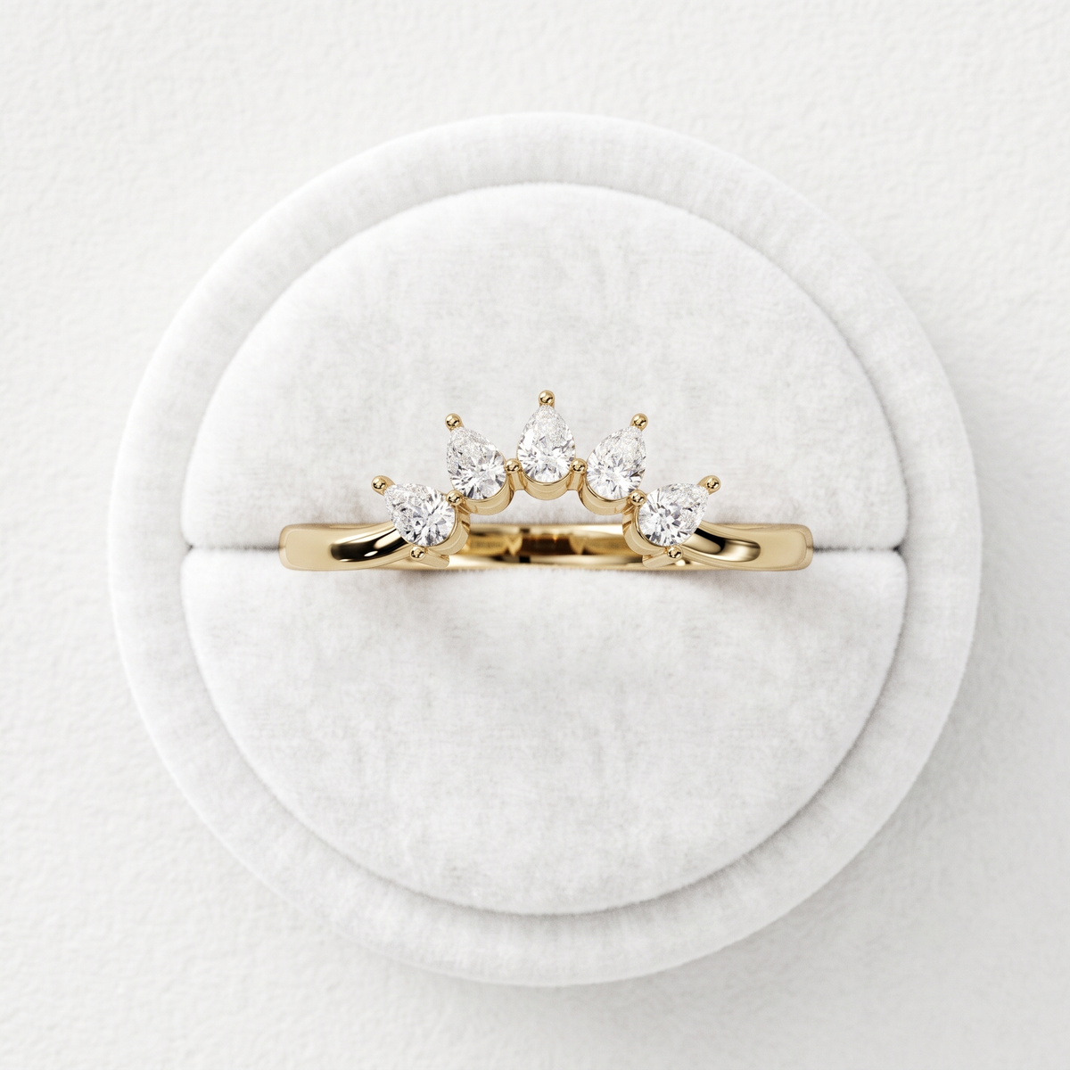 Five Stone Pear Diamond Band