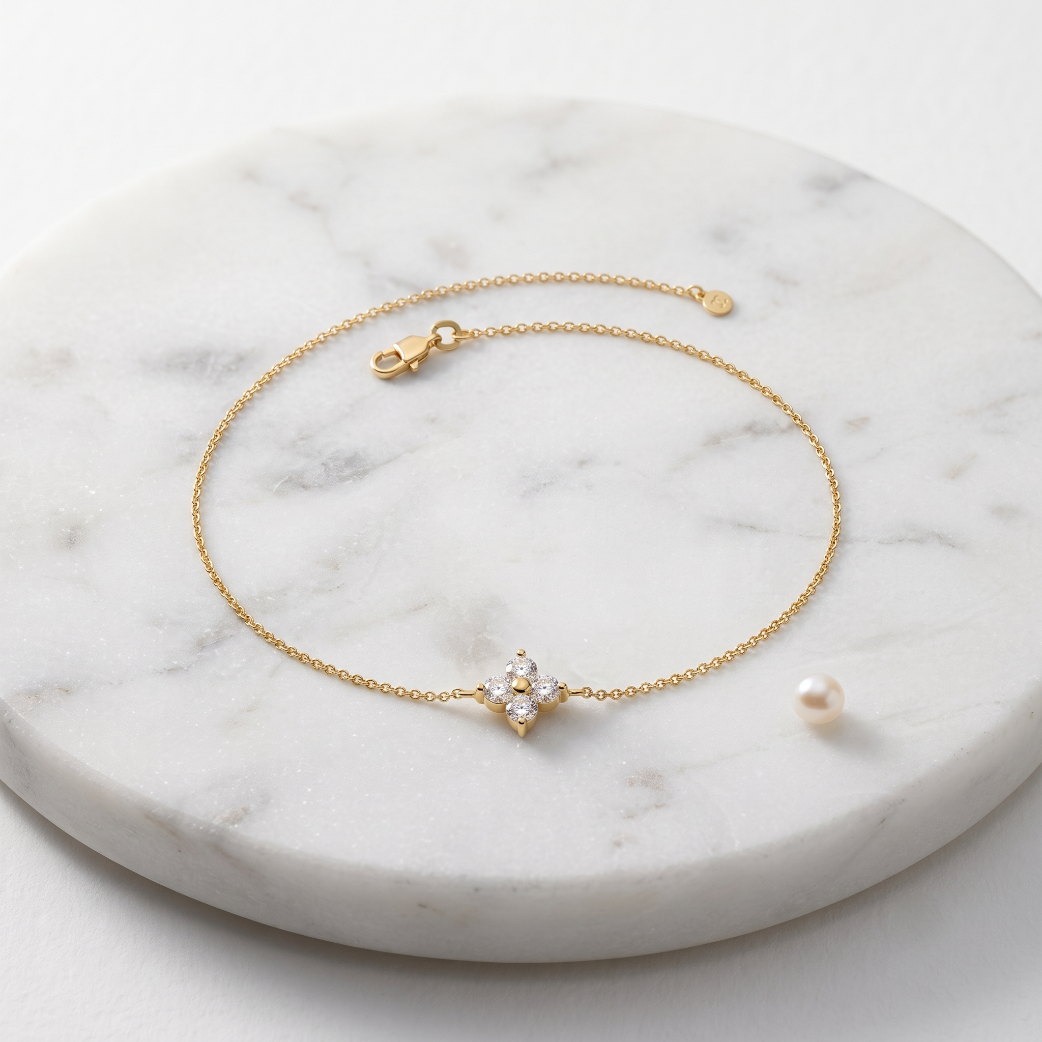 Four Stone Clover Bracelet