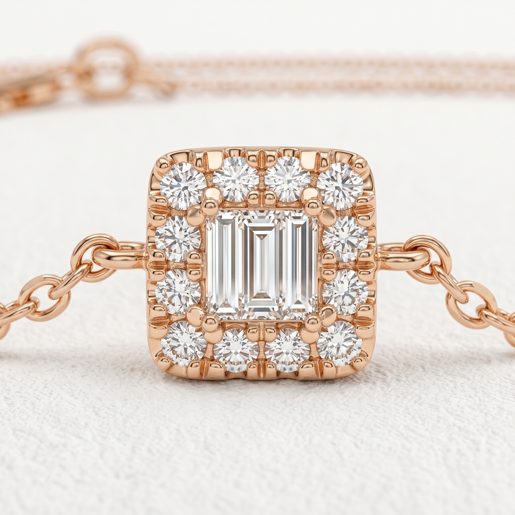 Geometric Baguette Diamond Bracelet
