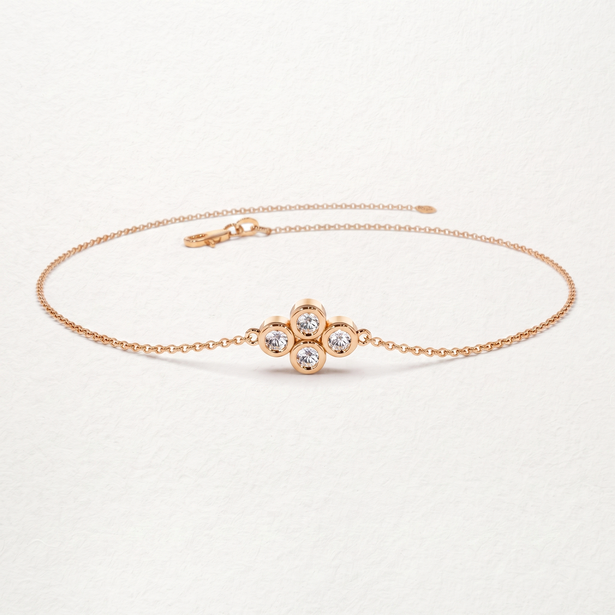 Four-Stone Floral Diamond Bracelet