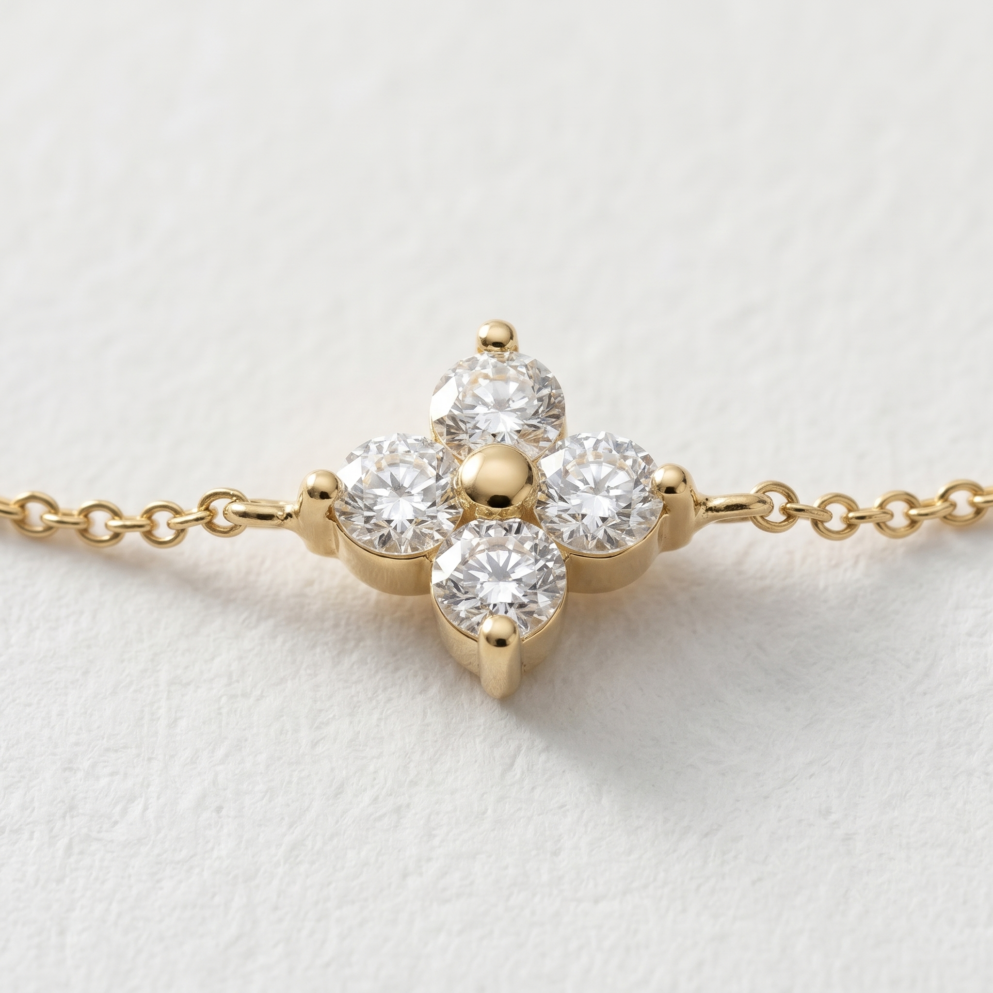 Four Stone Clover Bracelet