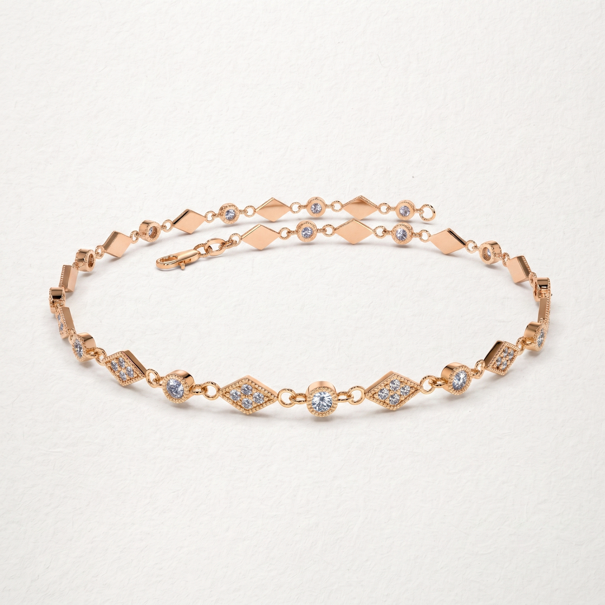 Geometric Diamond Station Bracelet