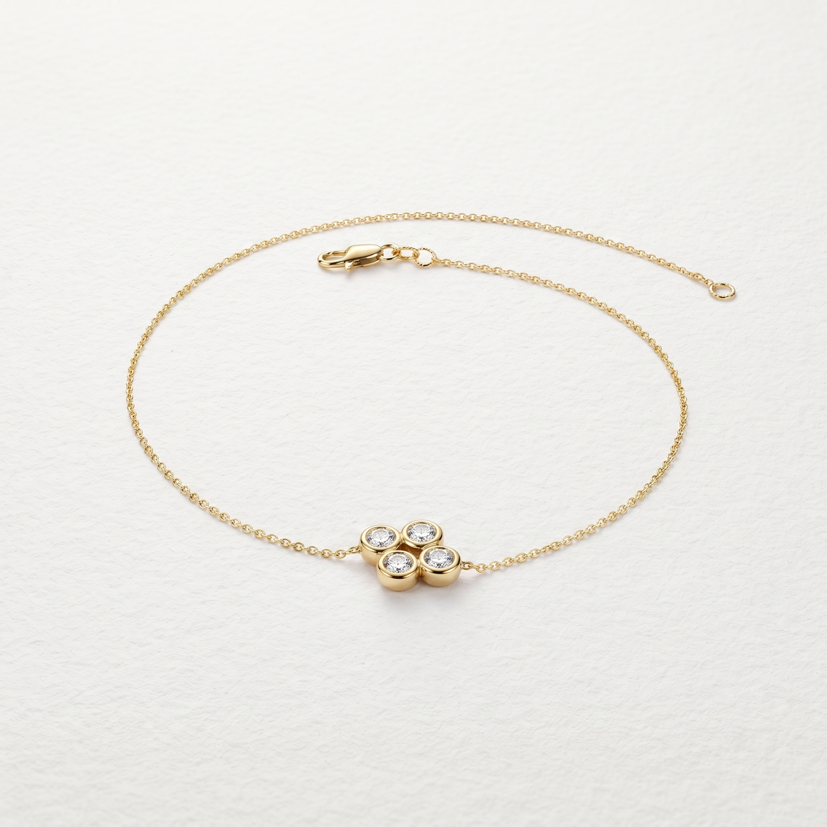 Four-Stone Floral Diamond Bracelet