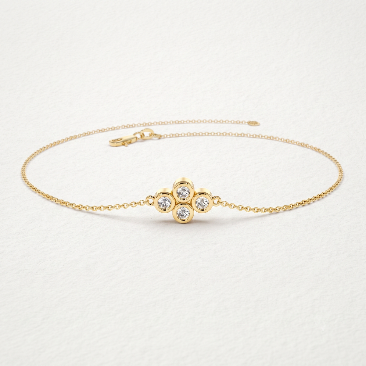 Four-Stone Floral Diamond Bracelet