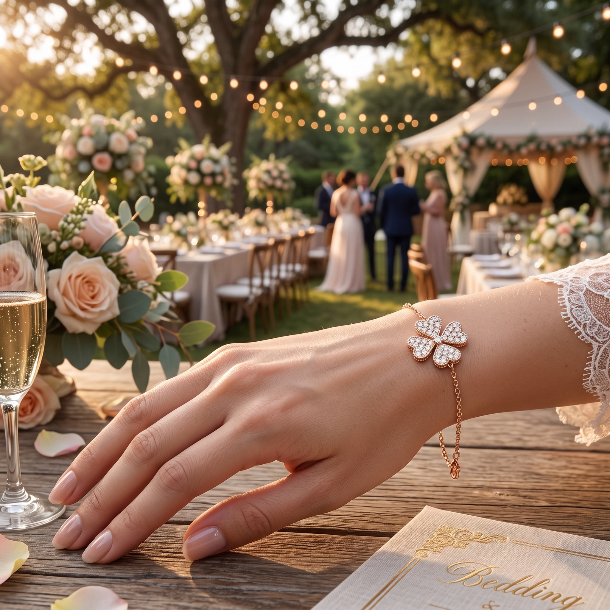 Four Leaf Clover Diamond Bracelet