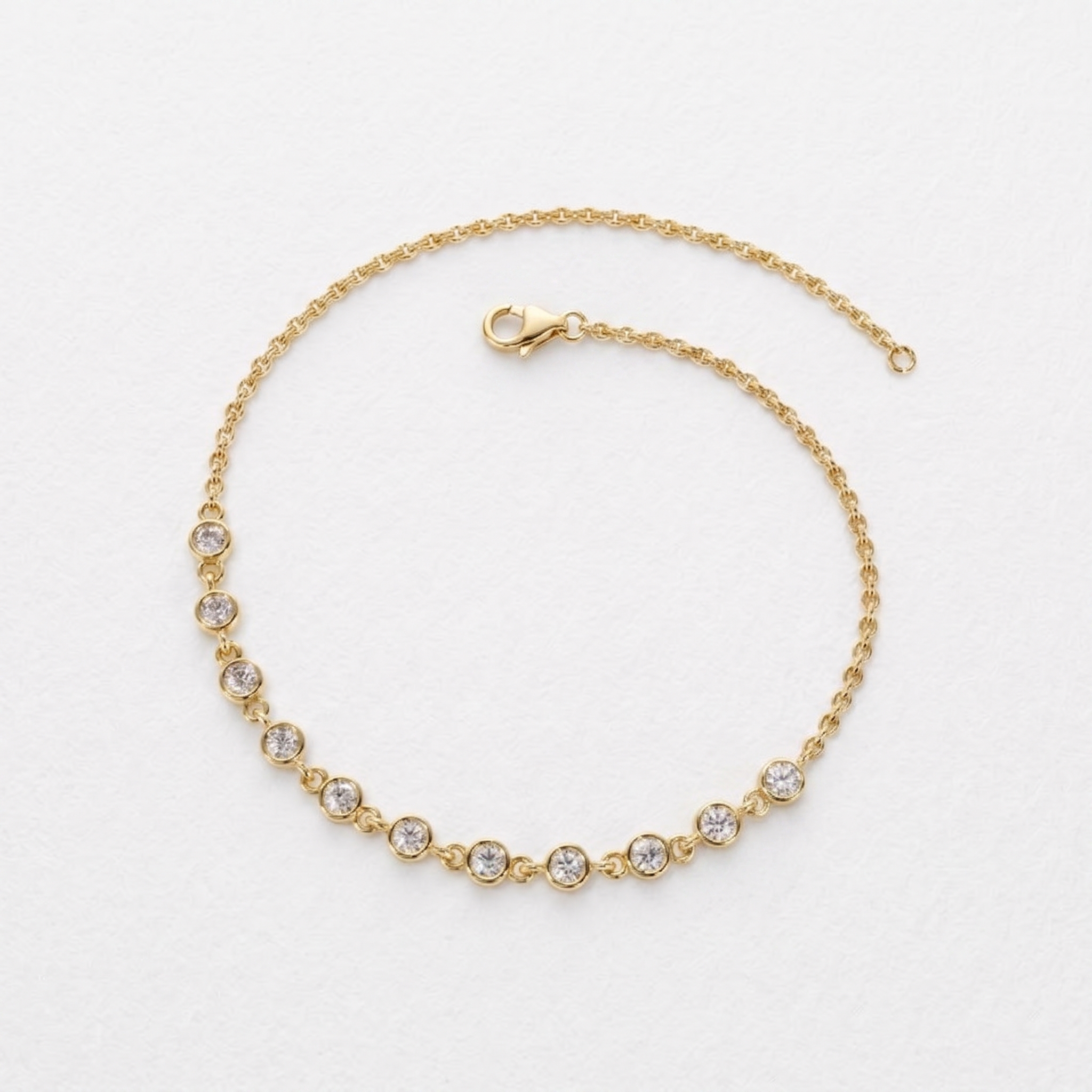 Bezel Link Diamond Bracelet