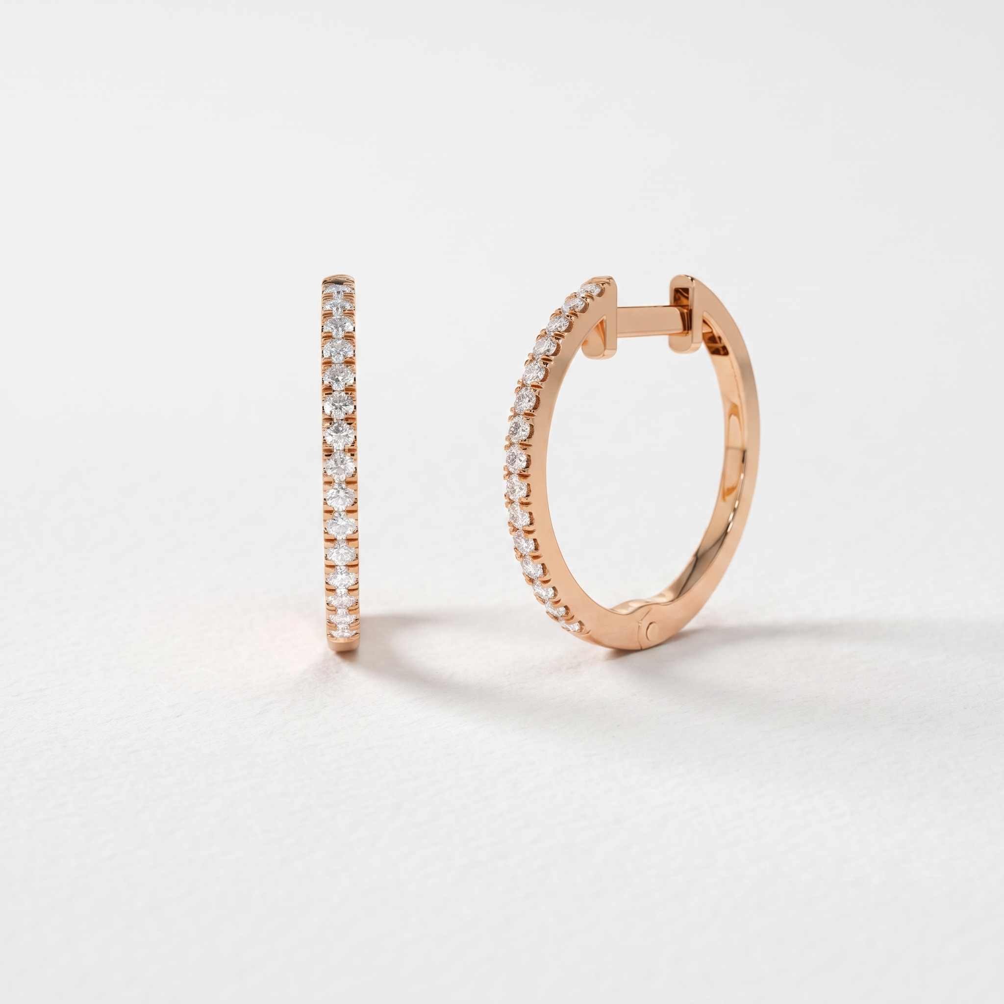 Pavé Diamond Hoop Earrings