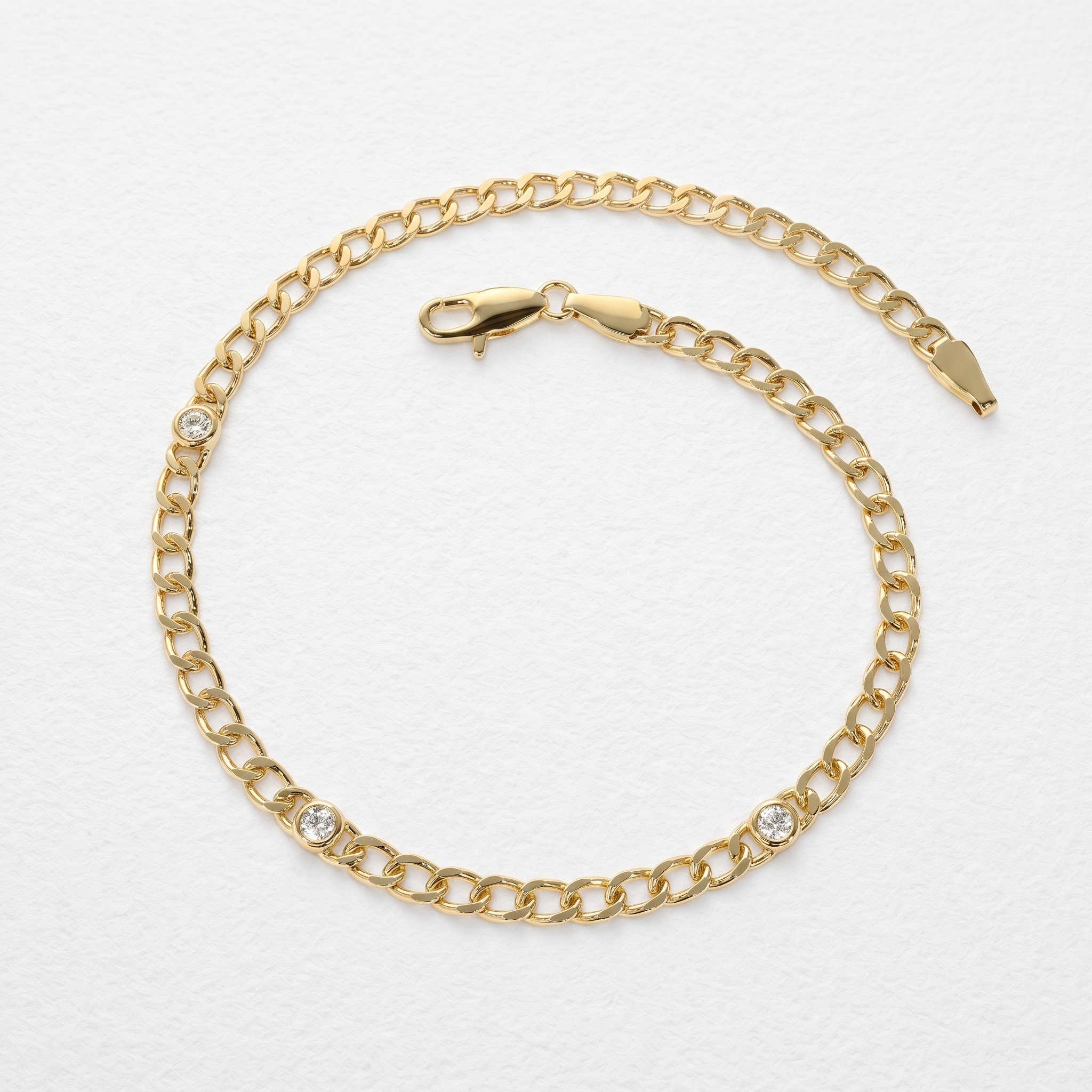 Curb Chain Diamond Bracelet