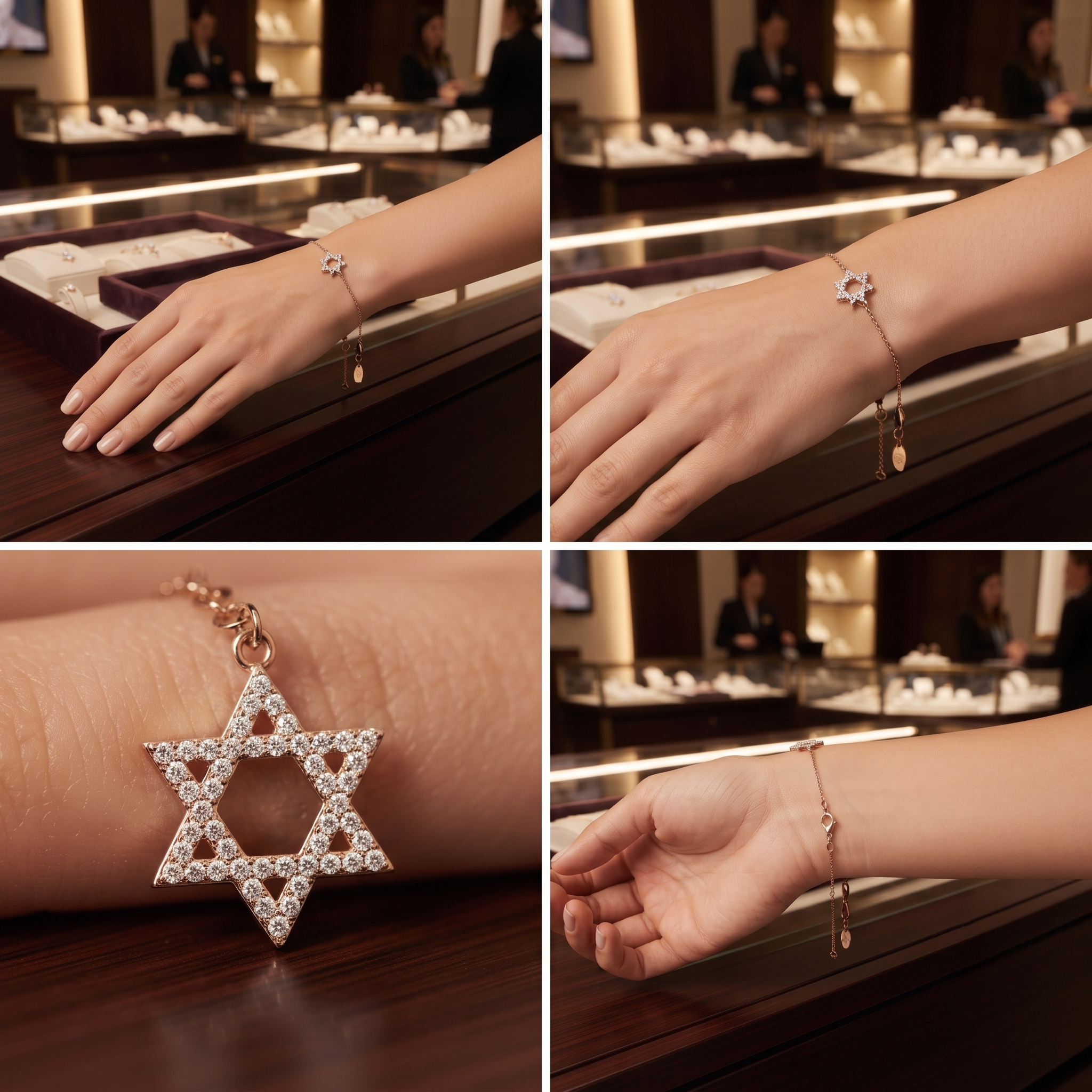 Geometric Star Diamond Bracelet