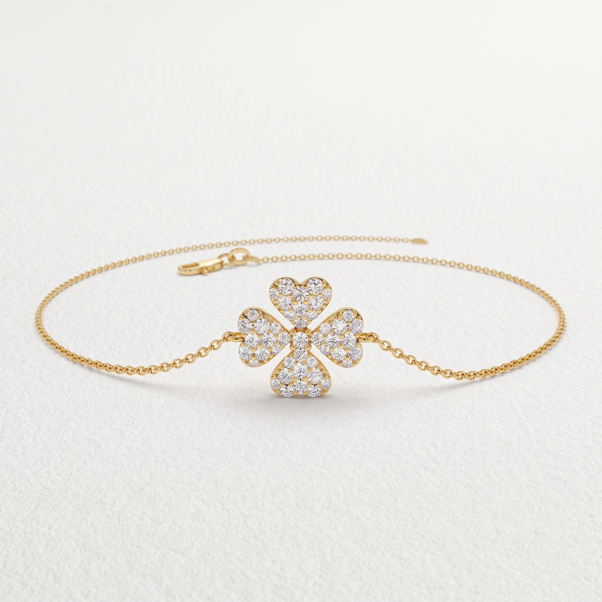 Four Leaf Clover Diamond Bracelet