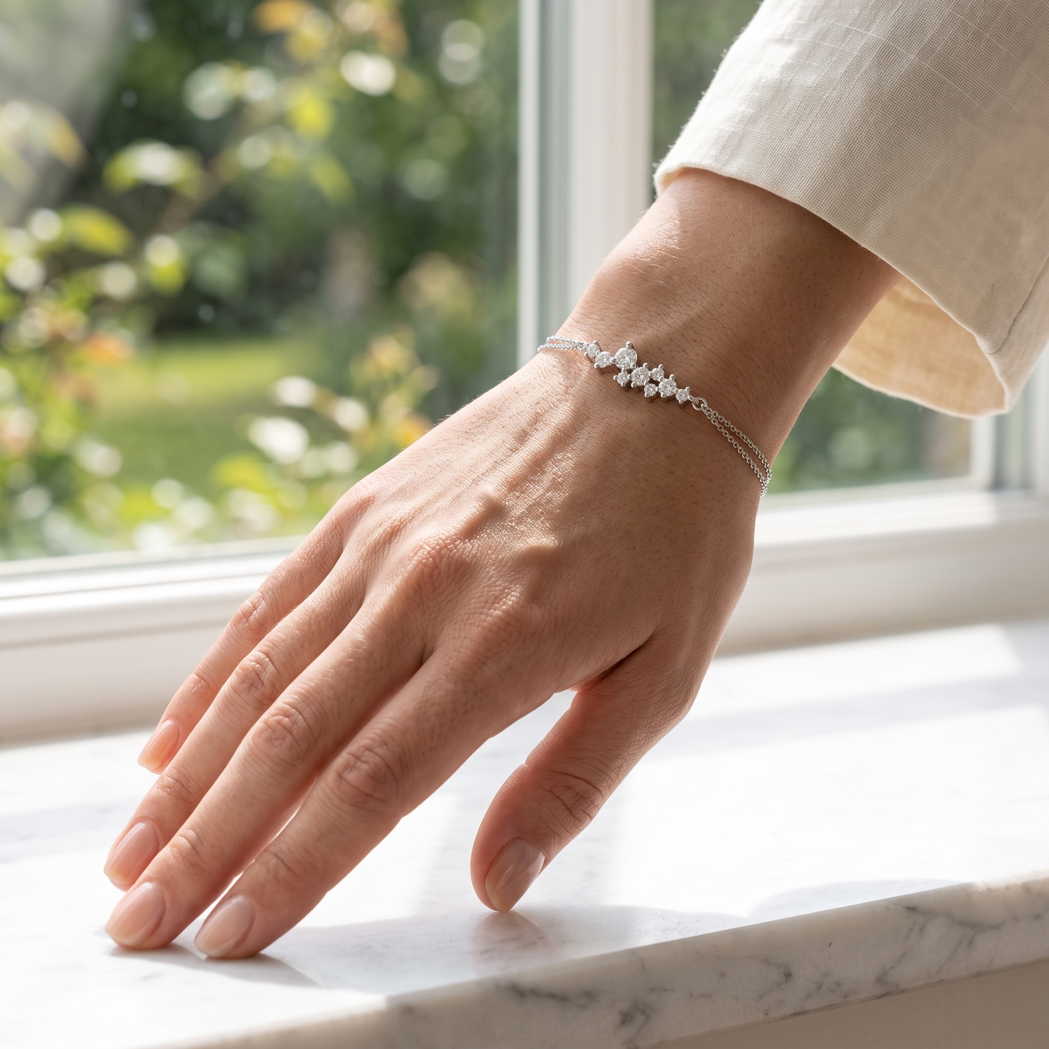 Cluster Diamond Bracelet