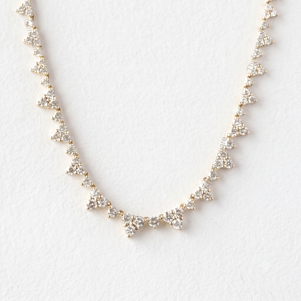 Floral Cluster Diamond Necklace