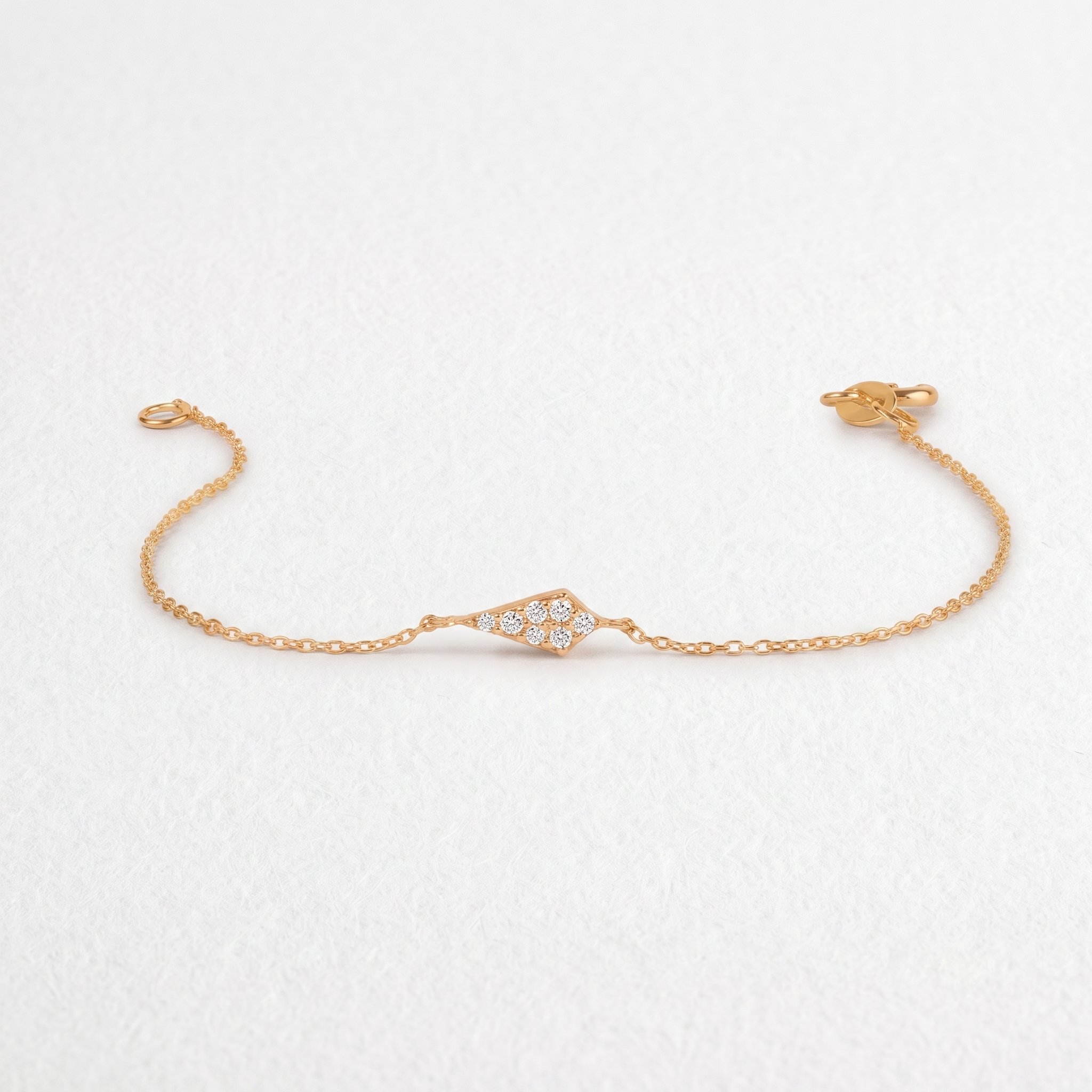 Tapered Cluster Diamond Bracelet