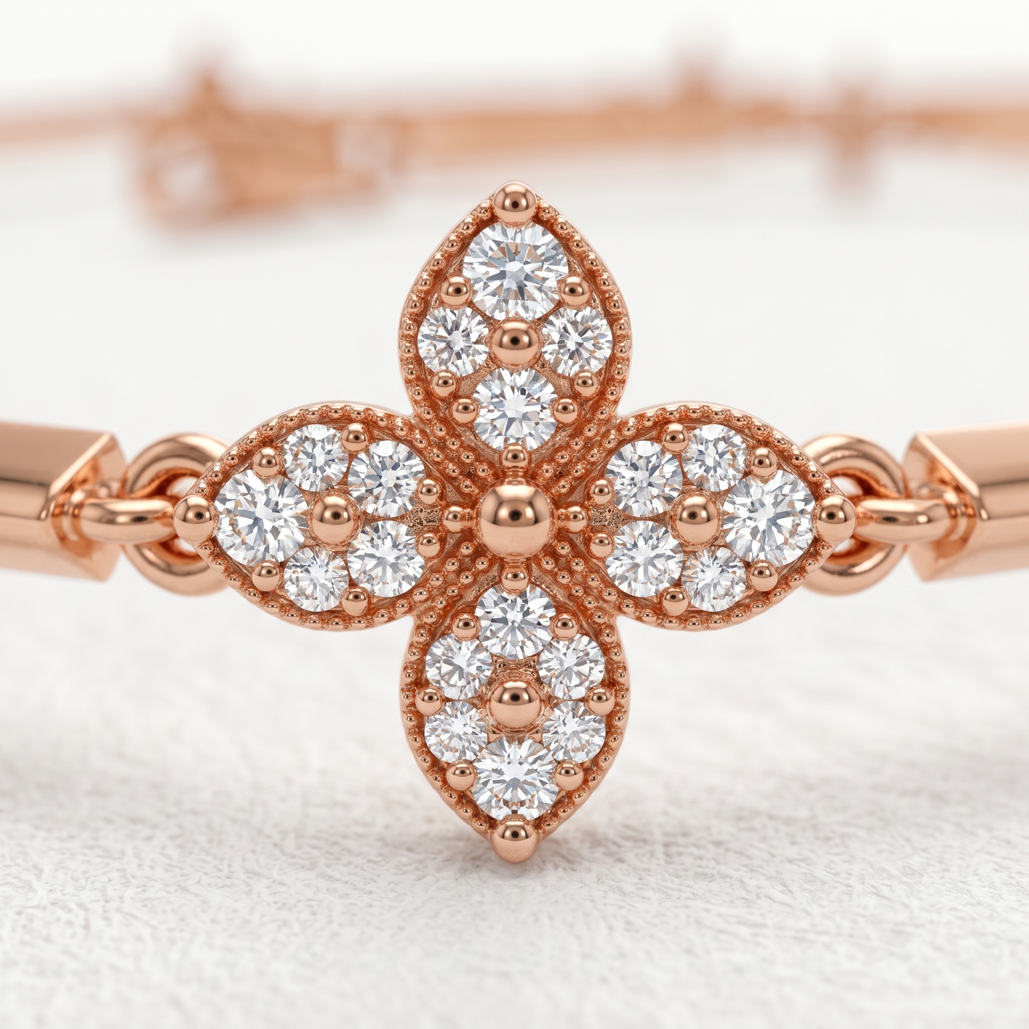 Geometric Floral Bar Bracelet