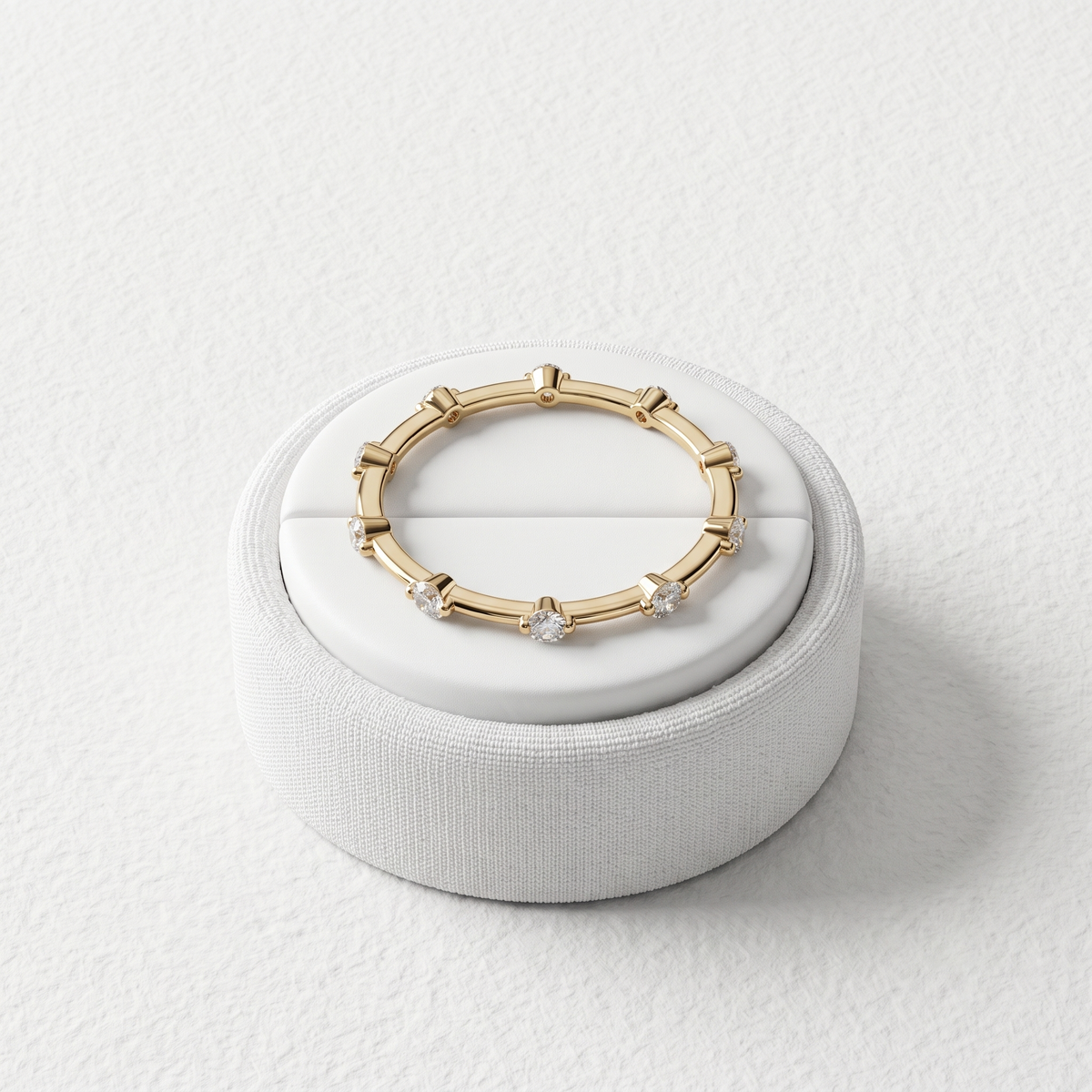 Ten Stone Round Diamond Band