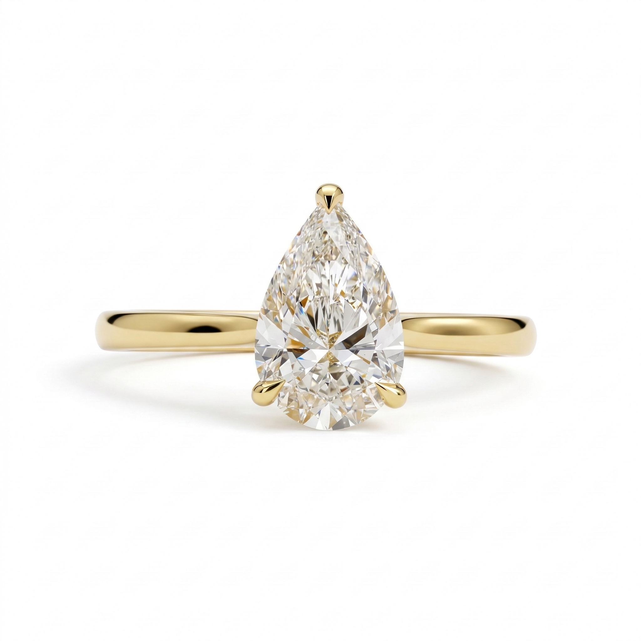 Pear Cut Solitaire Engagement Ring