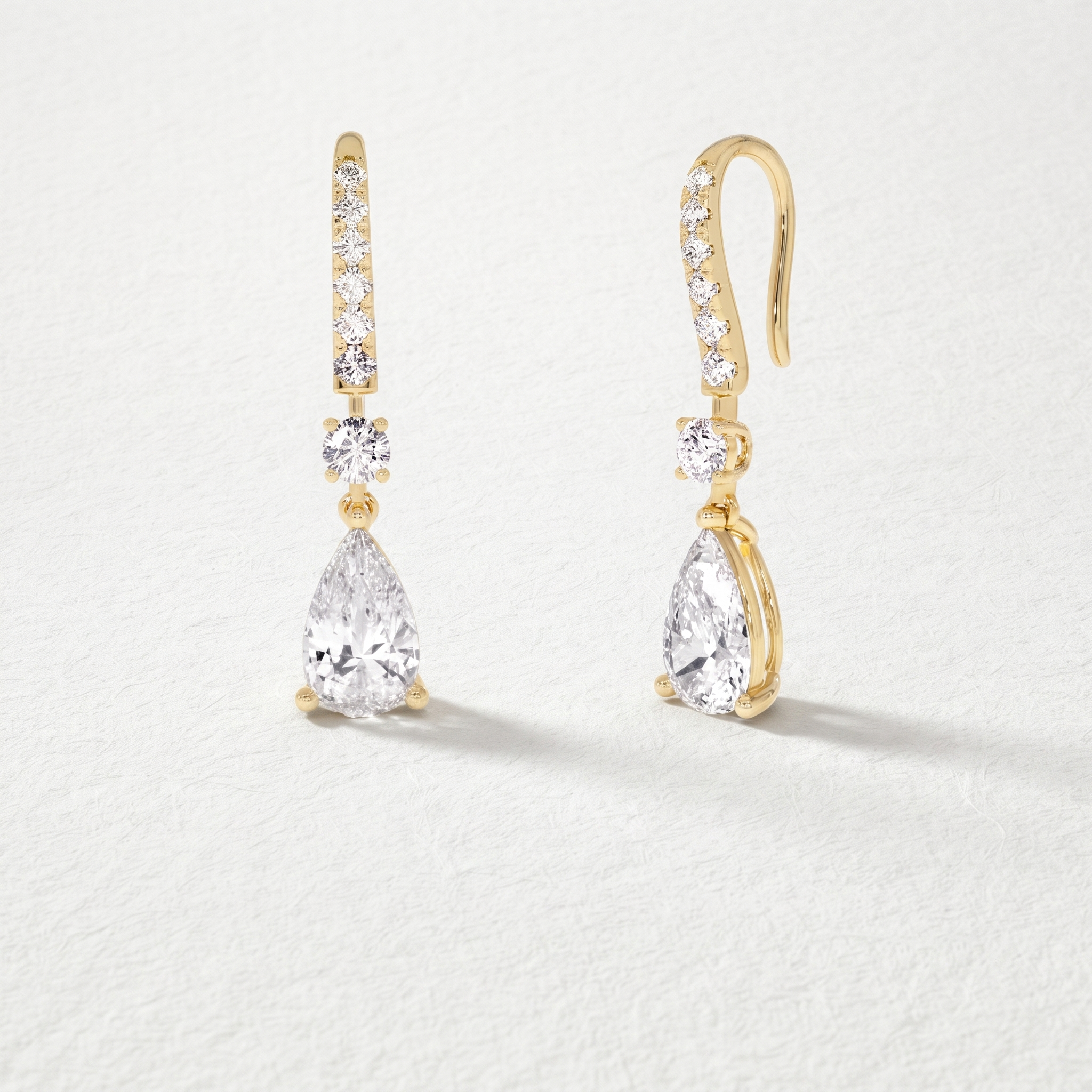 Pear Drop Diamond Earrings