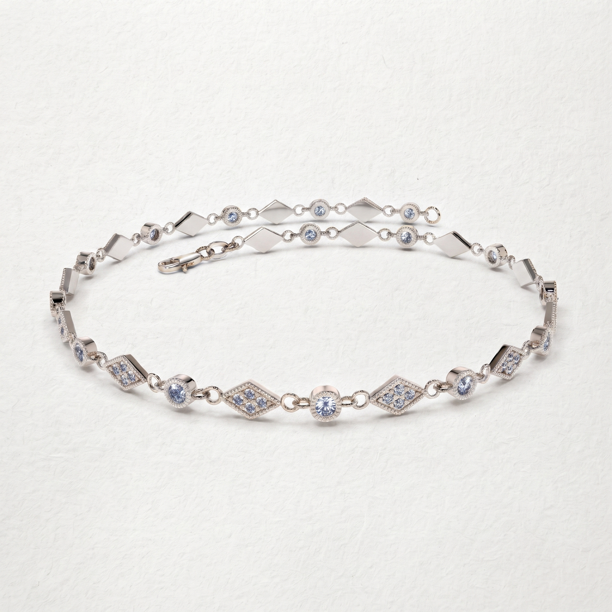 Geometric Diamond Station Bracelet