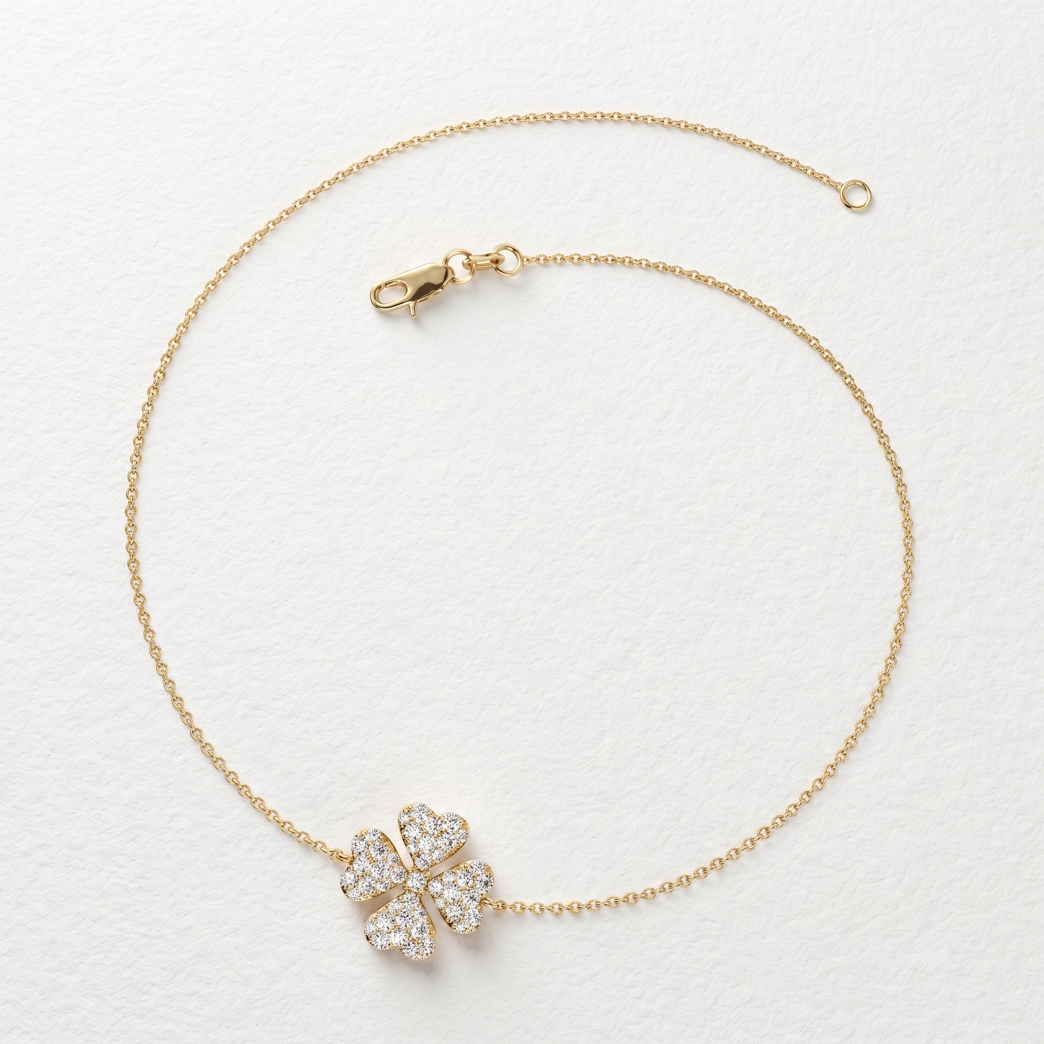 Four Leaf Clover Diamond Bracelet