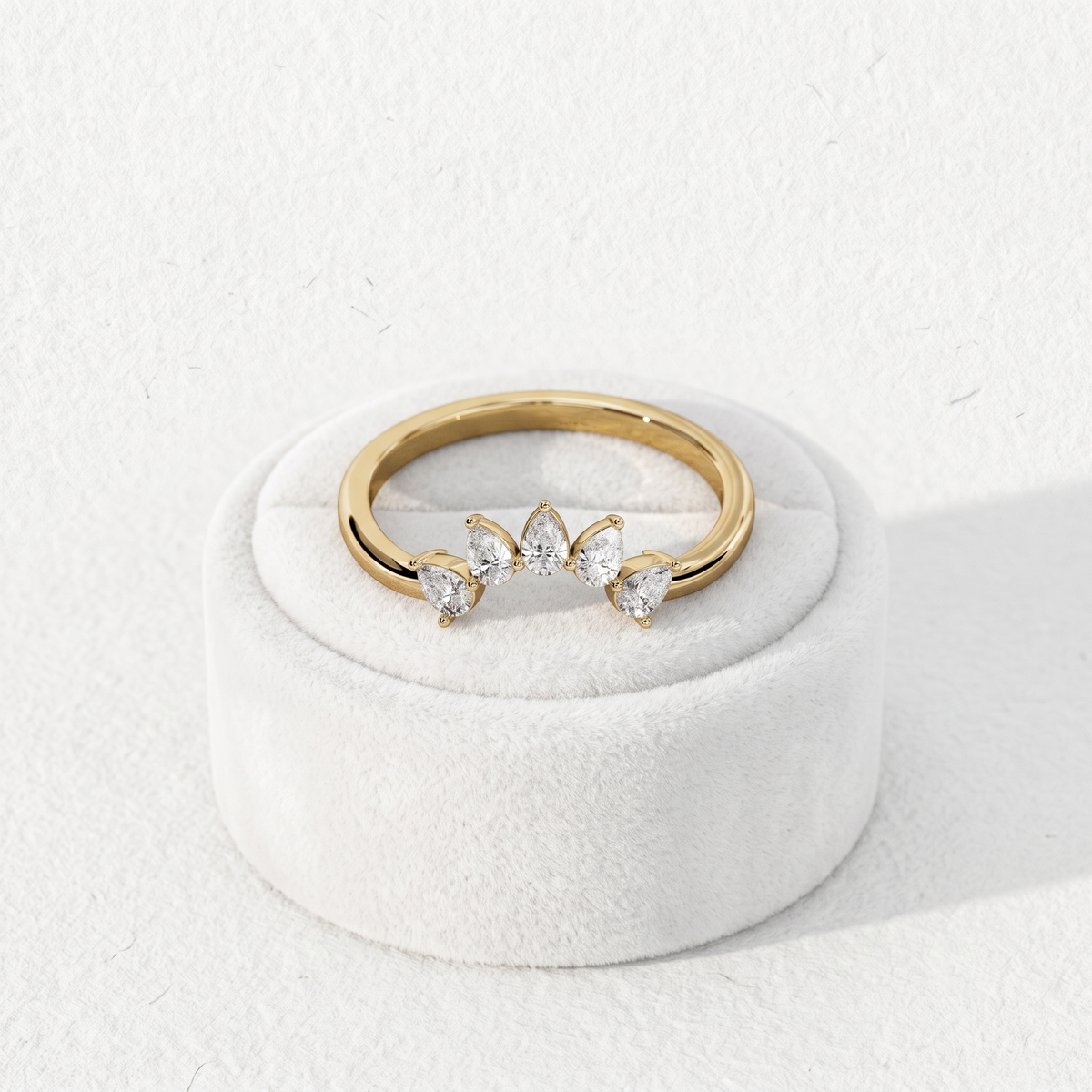 Five Stone Pear Diamond Band