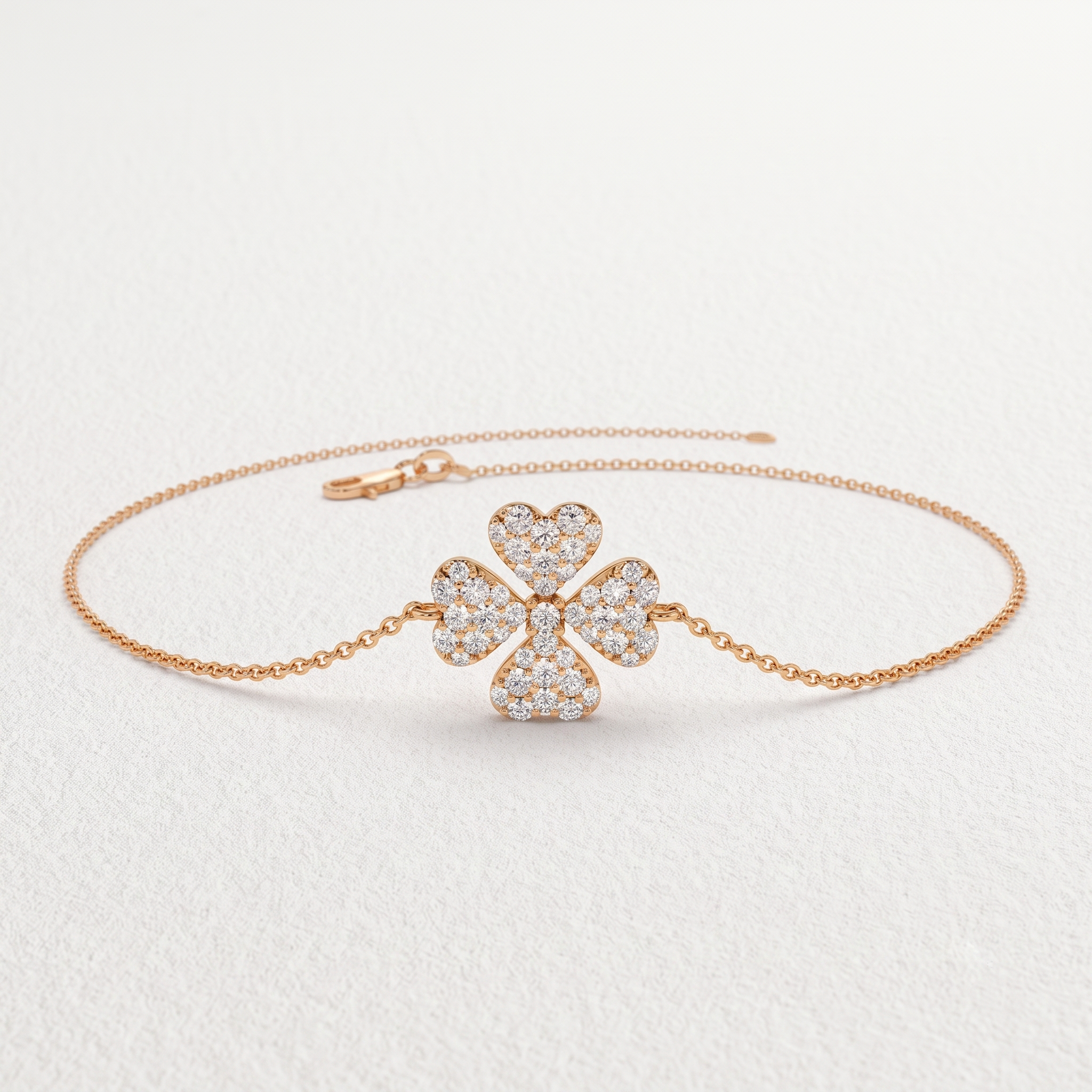 Four Leaf Clover Diamond Bracelet