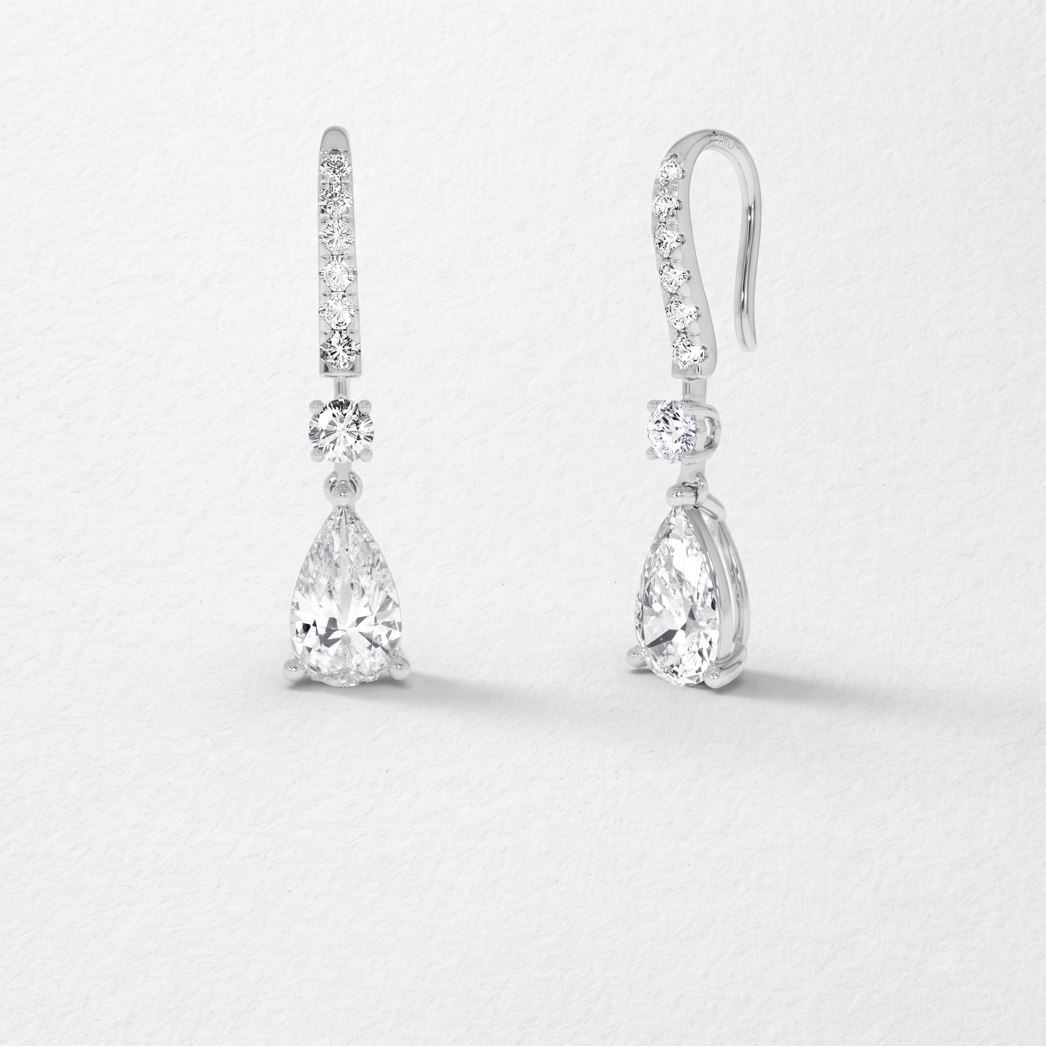 Pear Drop Diamond Earrings
