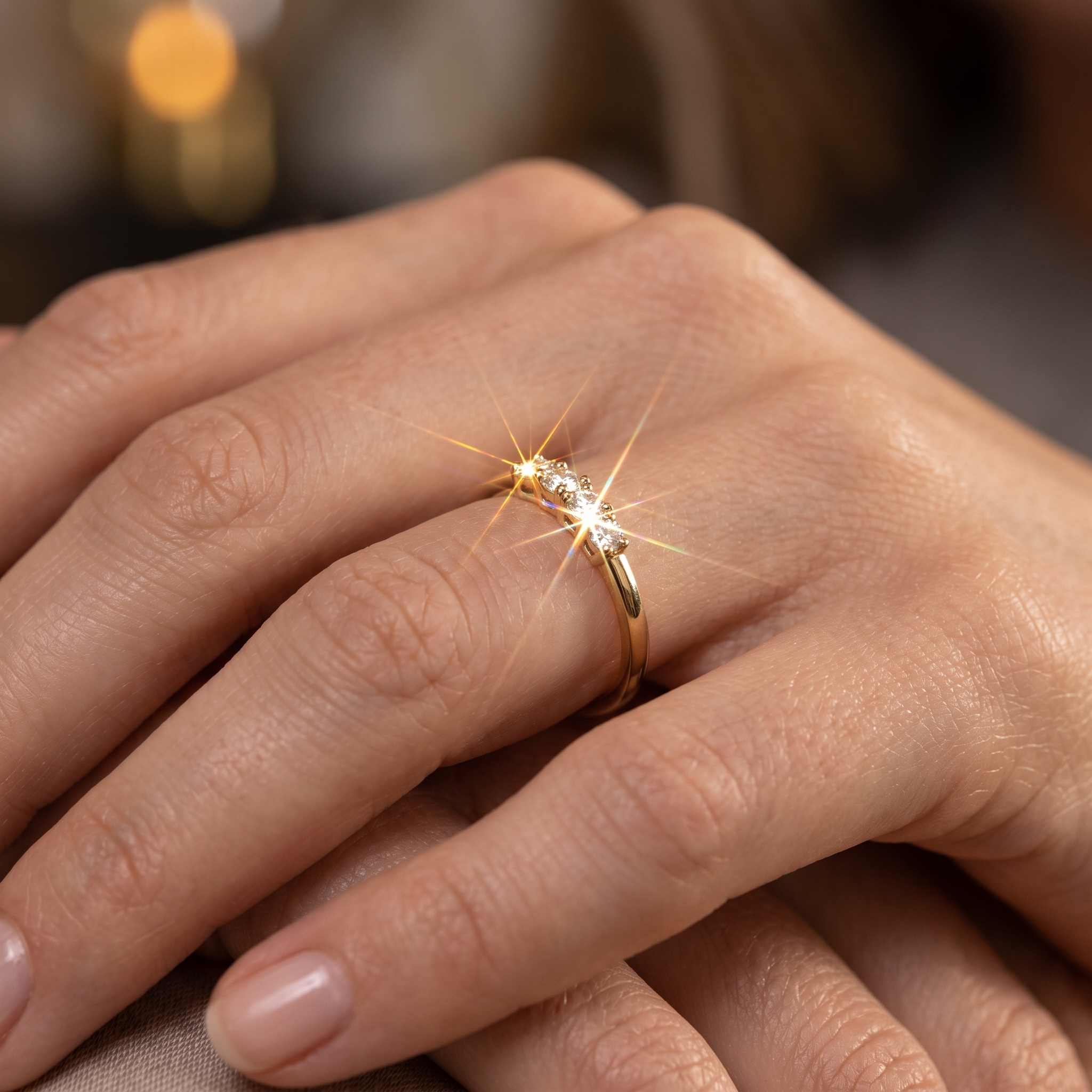 Five Stone Round Diamond Bangle