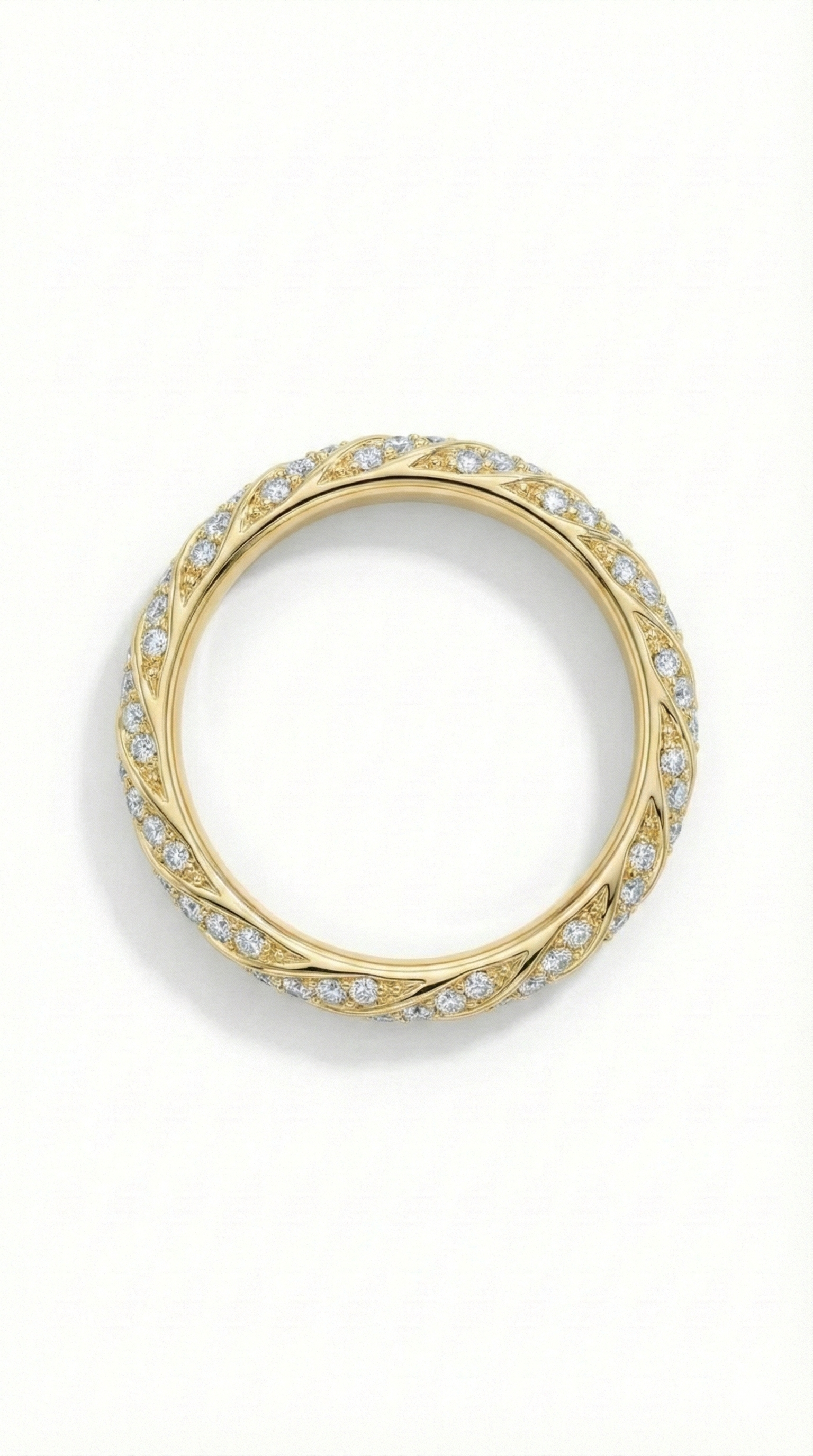 The Corinna Ring Lab Grown Diamond Twisted Pave Band