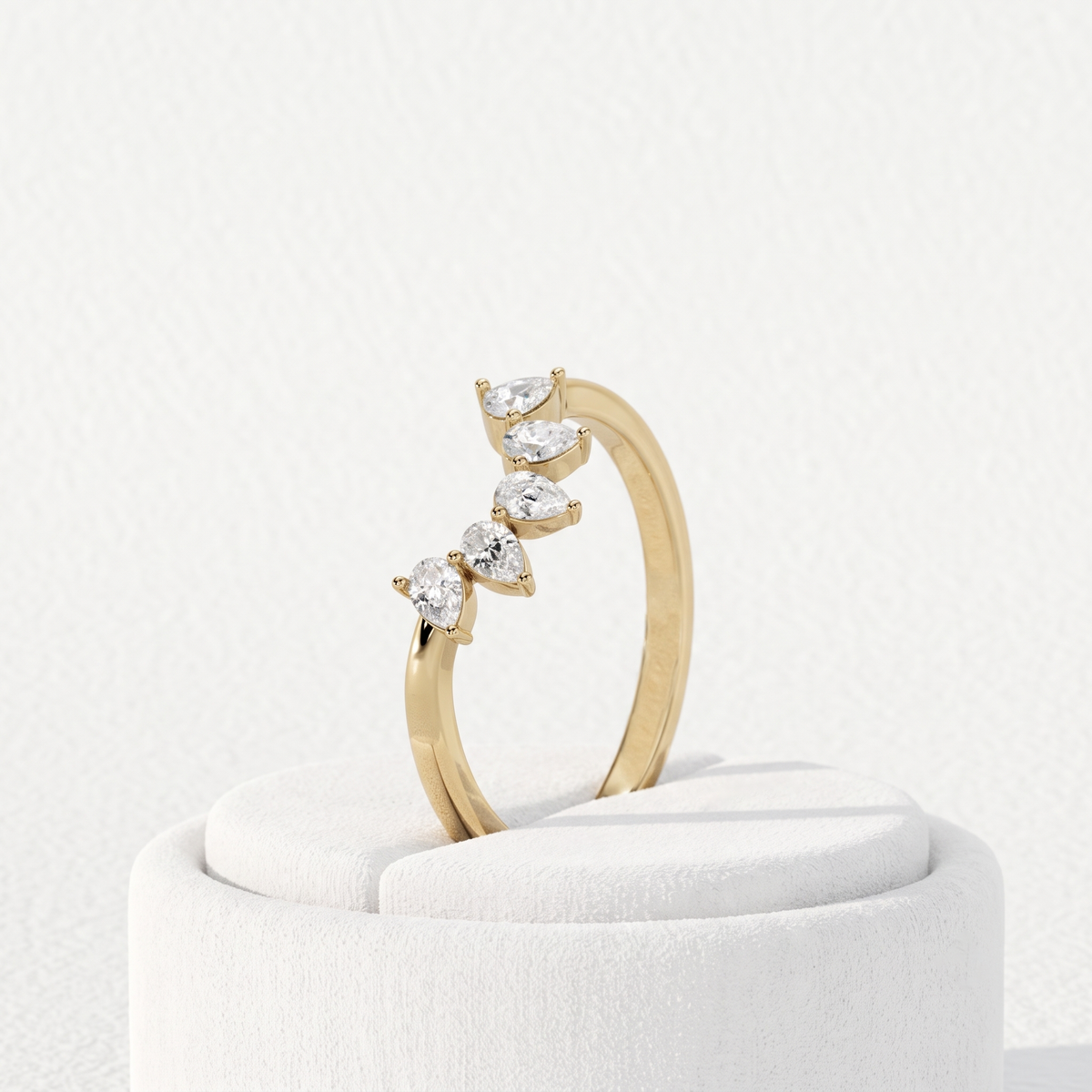 Five Stone Pear Diamond Band