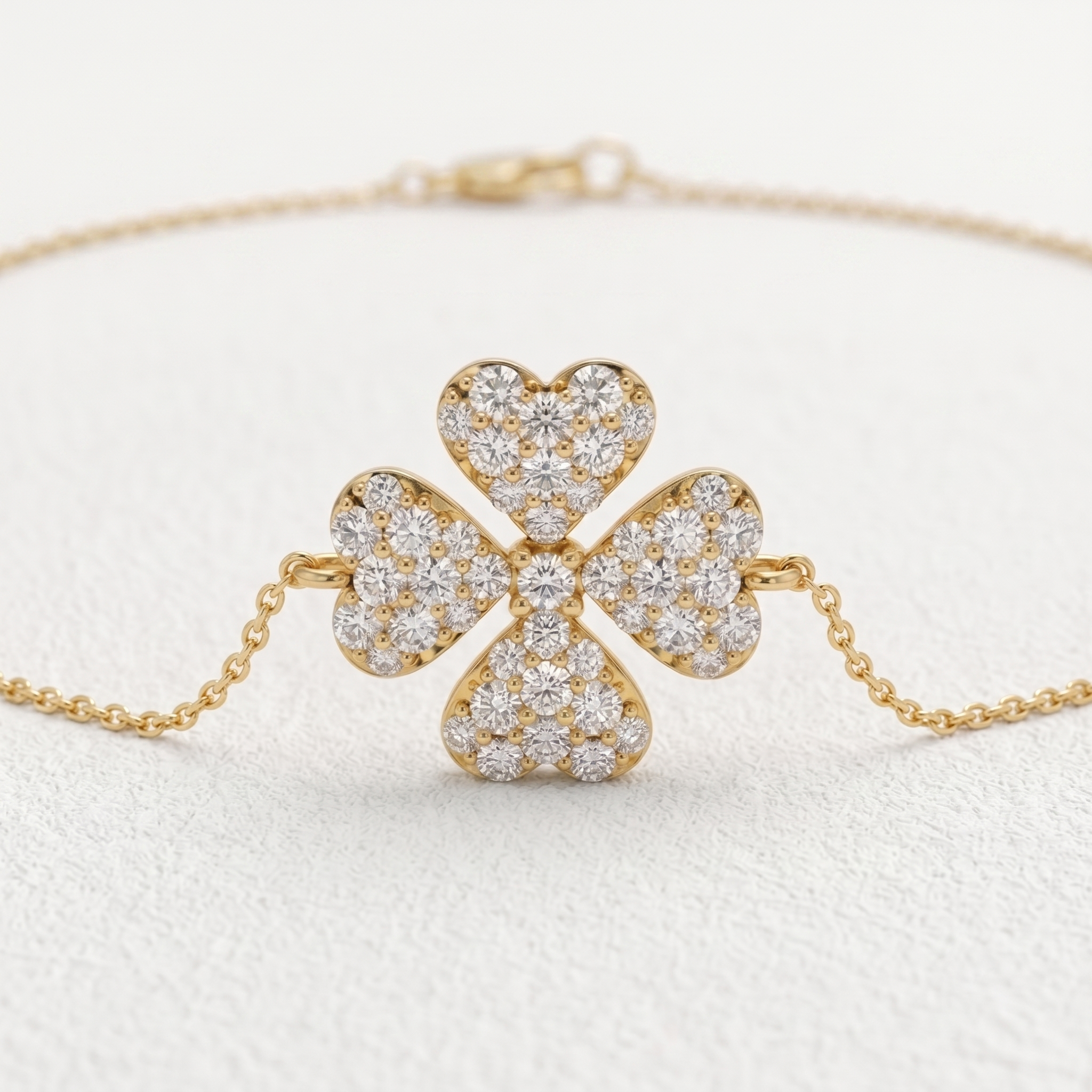 Four Leaf Clover Diamond Bracelet