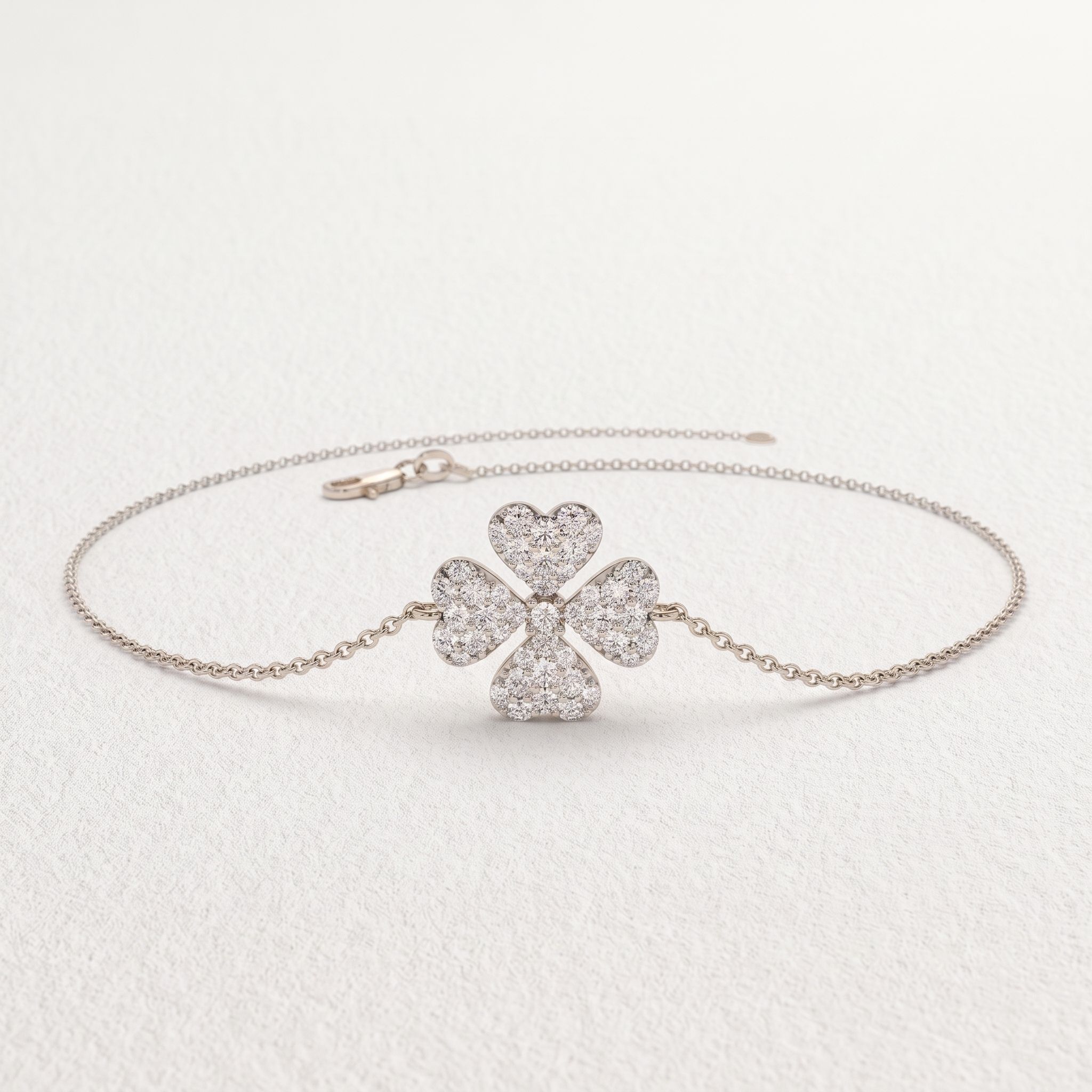 Four Leaf Clover Diamond Bracelet