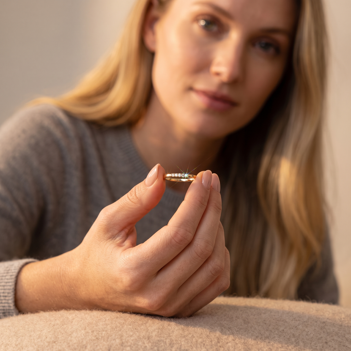 Five Stone Round Diamond Bangle