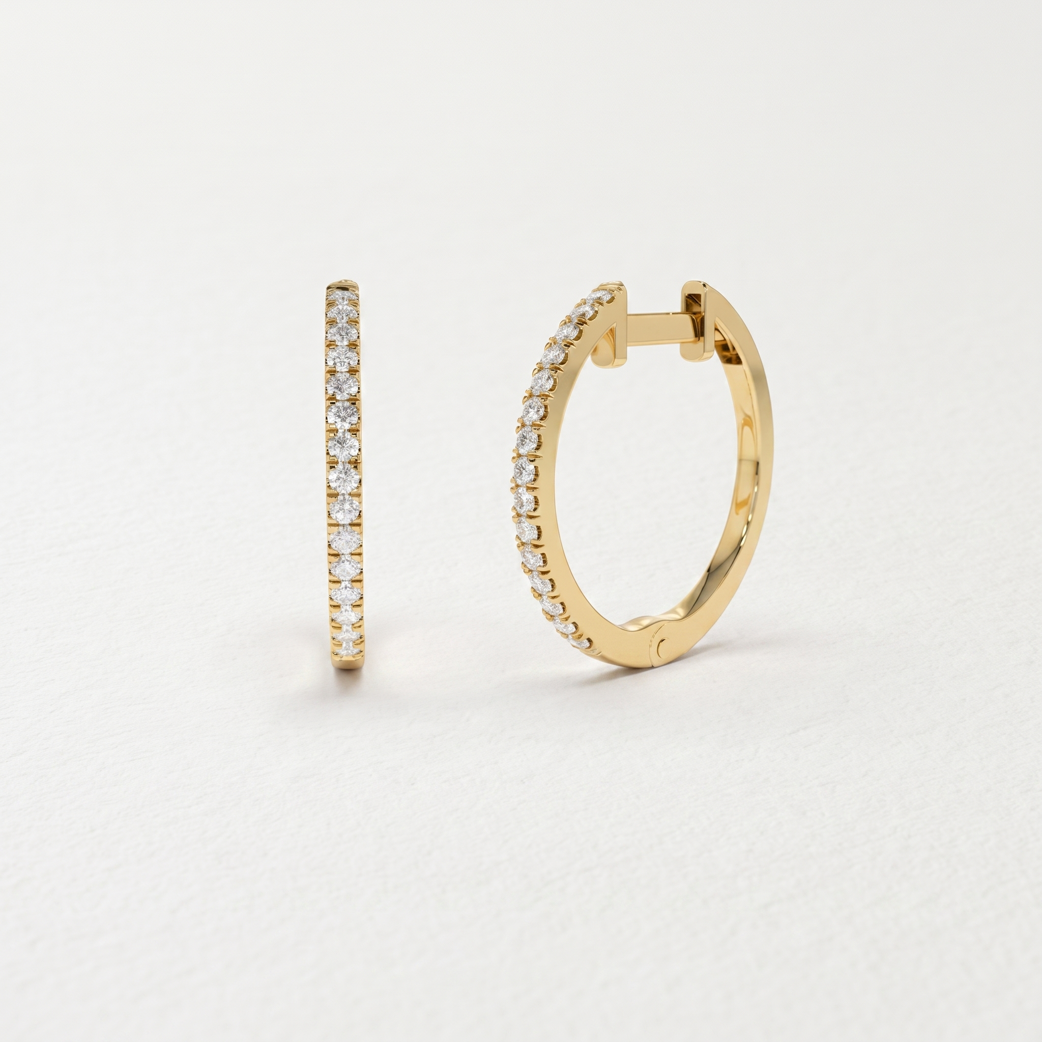 Pavé Diamond Hoop Earrings