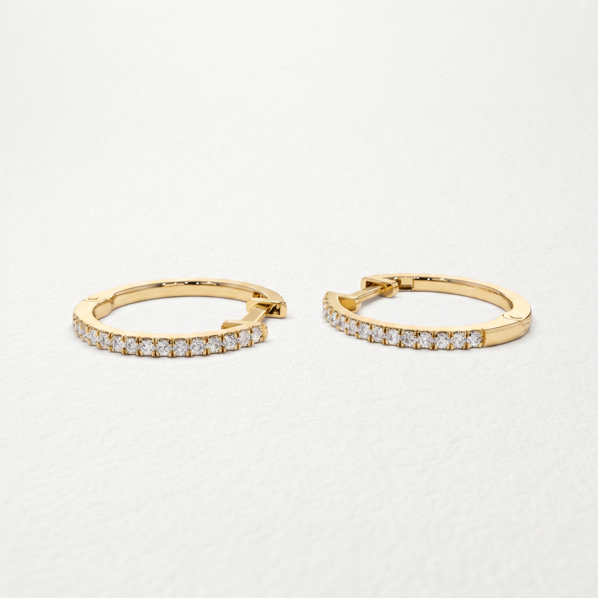 Pavé Diamond Hoop Earrings