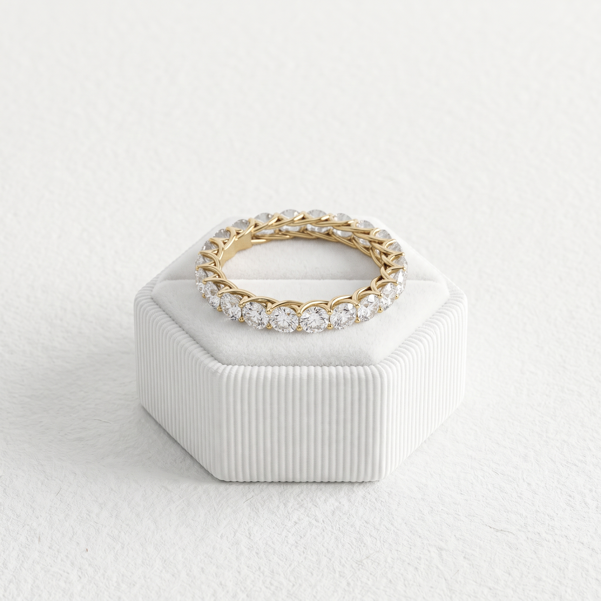 Round Brilliant Diamond Crossover Band