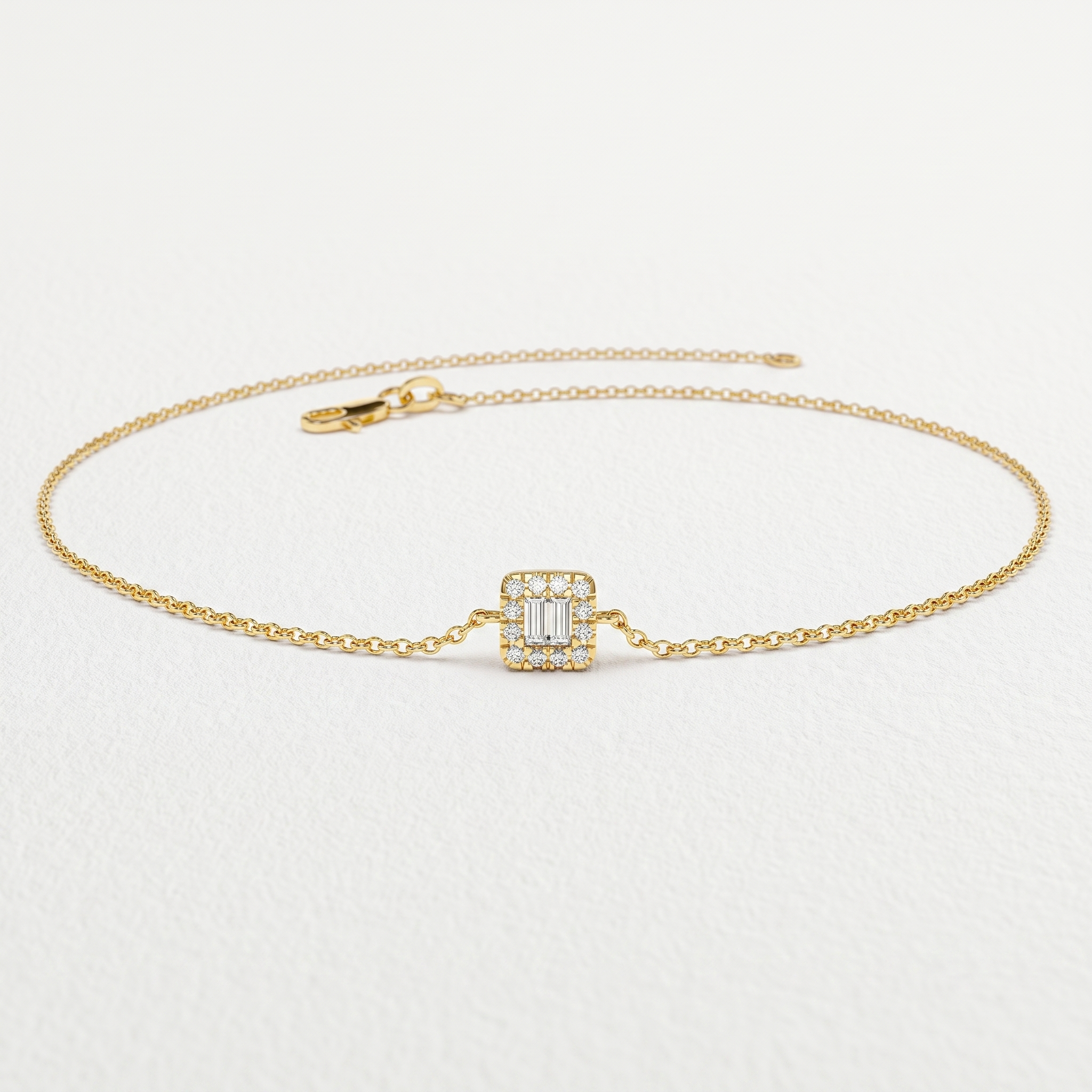 Geometric Baguette Diamond Bracelet
