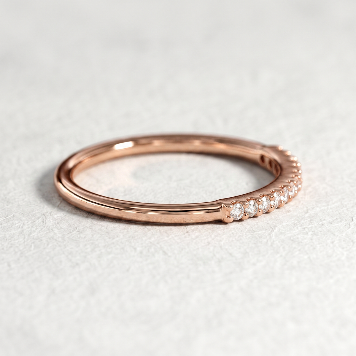 Round Diamond Half Eternity Bangle