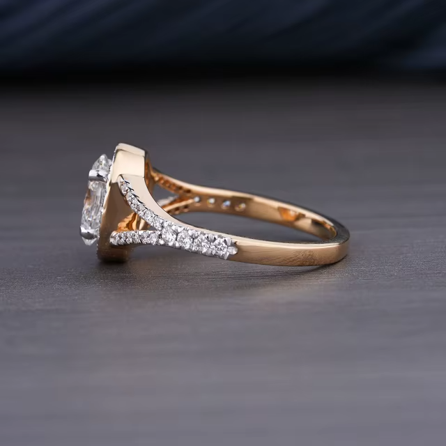 1.38 CT Lab Grown Oval Cut Diamond Ring