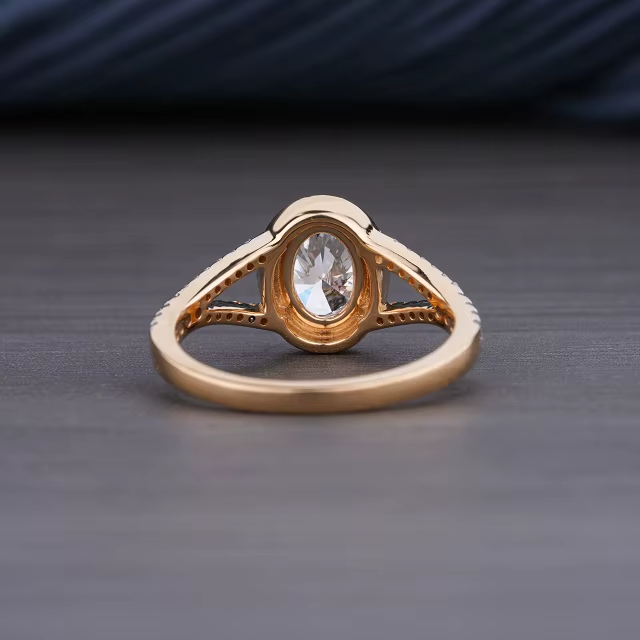 1.38 CT Lab Grown Oval Cut Diamond Ring