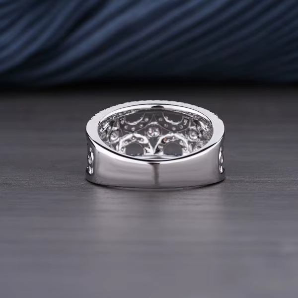 Lab Grown Round Brilliant Diamond Ring | F Color, VS1 Clarity | 18K Solid White Gold