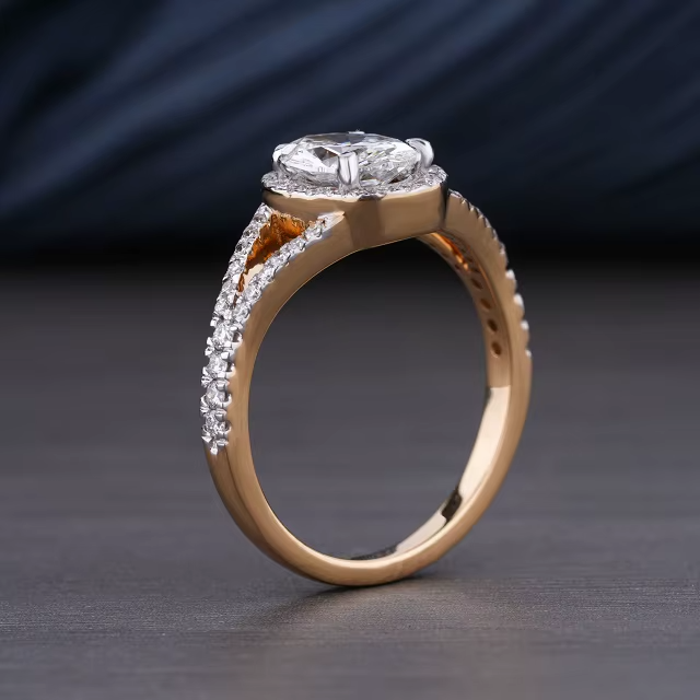 1.38 CT Lab Grown Oval Cut Diamond Ring