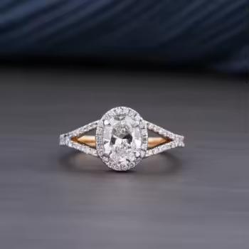 1.38 CT Lab Grown Oval Cut Diamond Ring