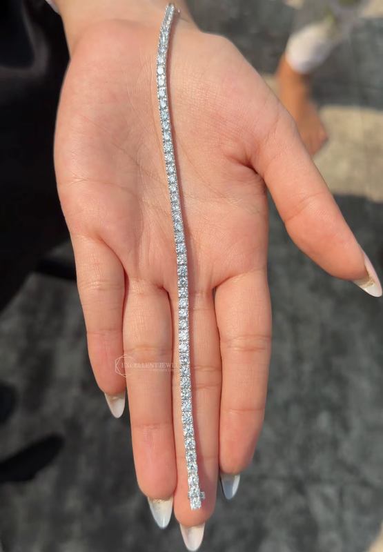 4-11 CTW Round Lab Grown Diamond Tennis Bracelet in 14K Gold | Prong Setting | IGI Certified